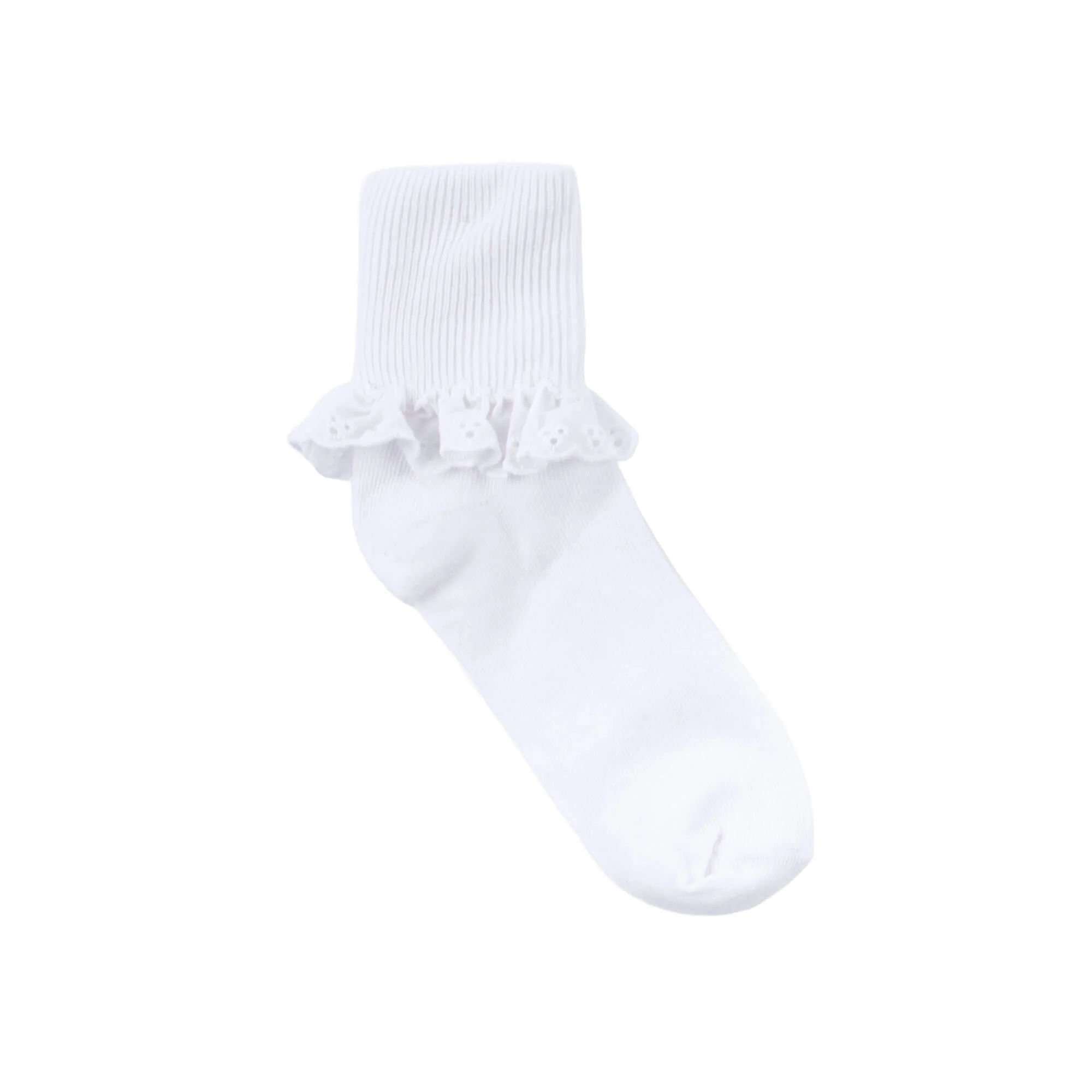 White Eyelet, Turn Cuff and Lace Socks (3 pack) - Image 4