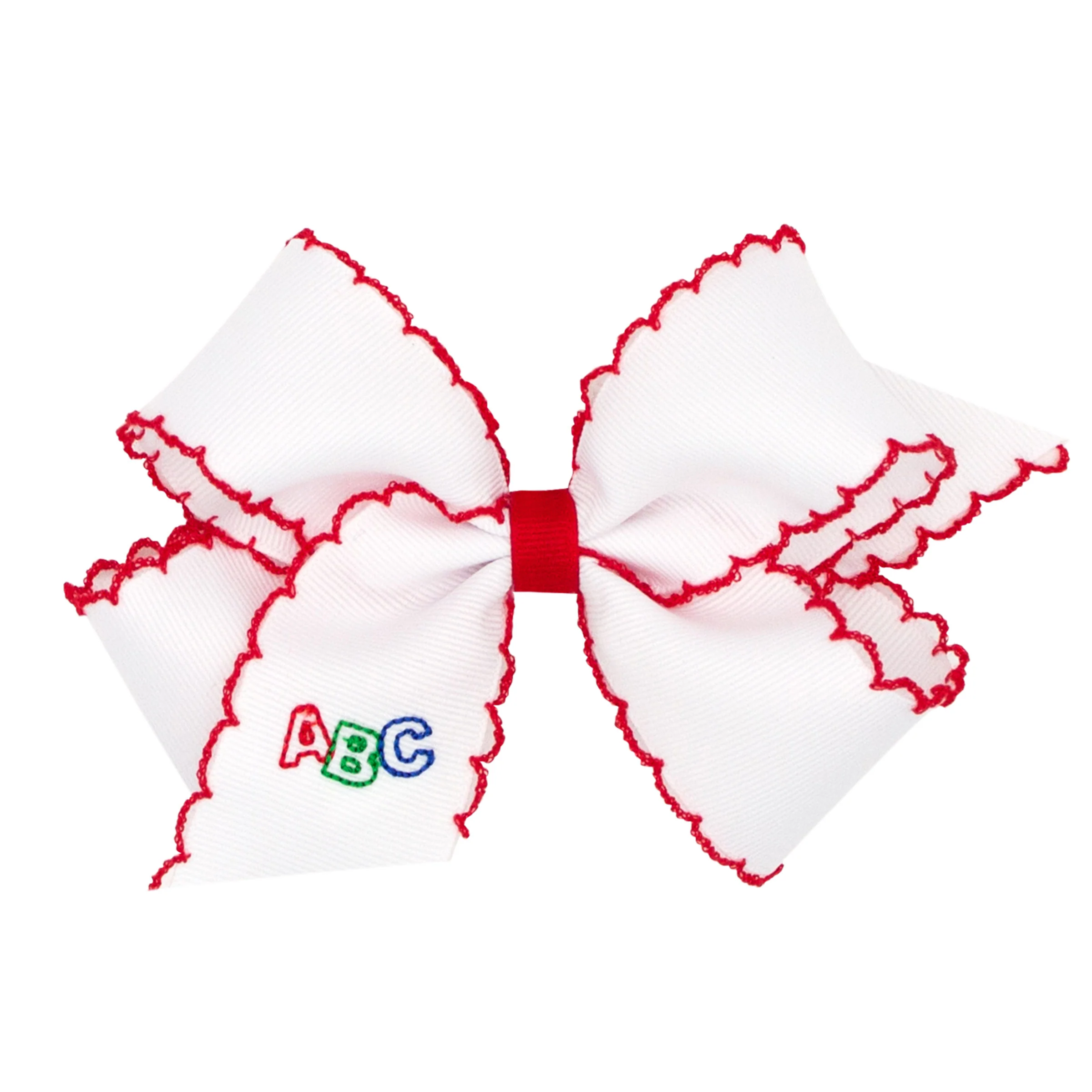 ABC Embroidered Moonstitch Bow - Image 3