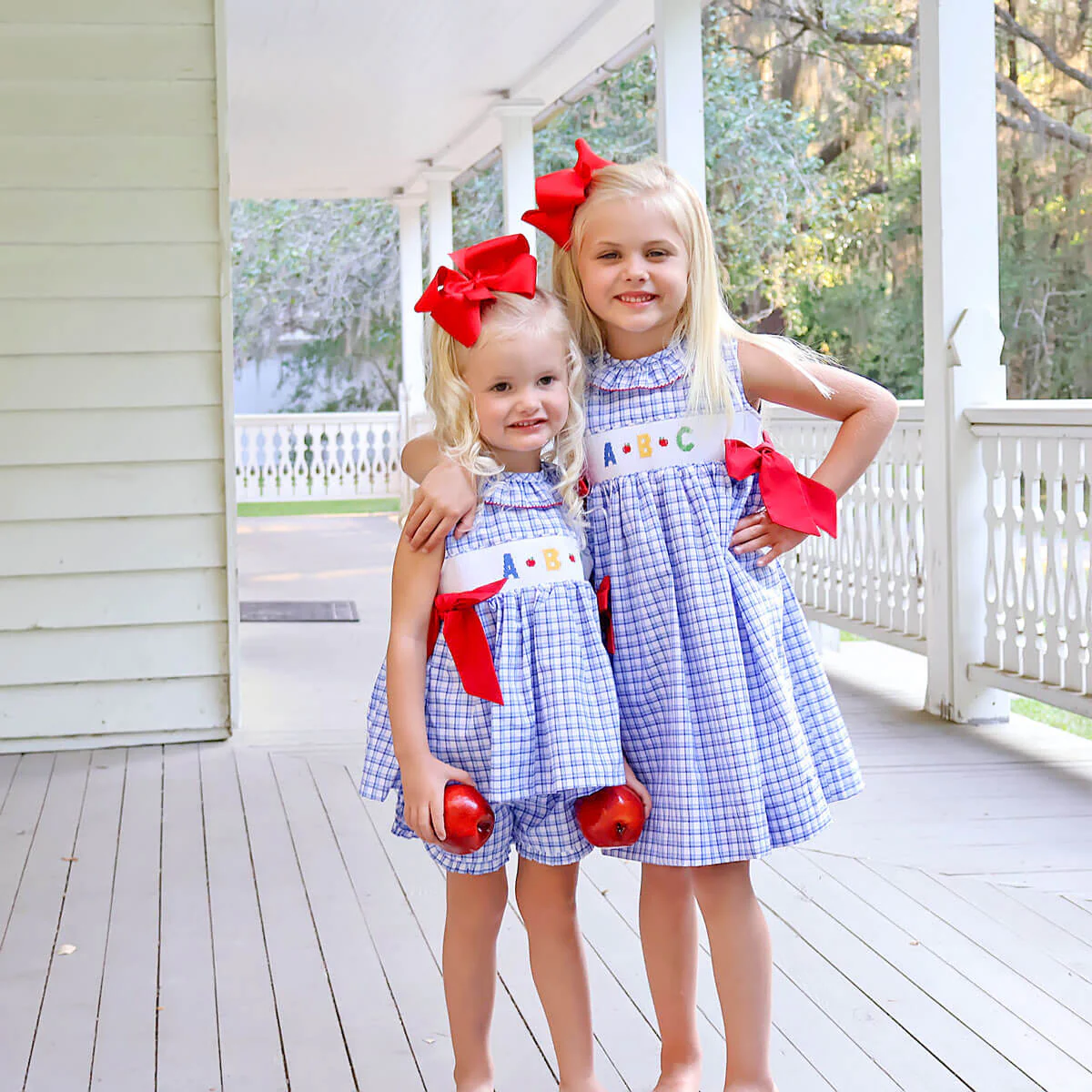 ABC Smocked Blue Plaid Beverly Dress - Image 4