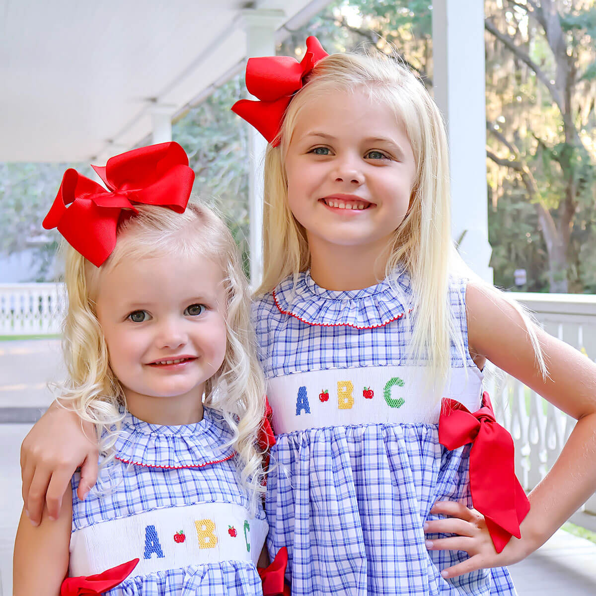 ABC Smocked Blue Plaid Beverly Dress - Image 5