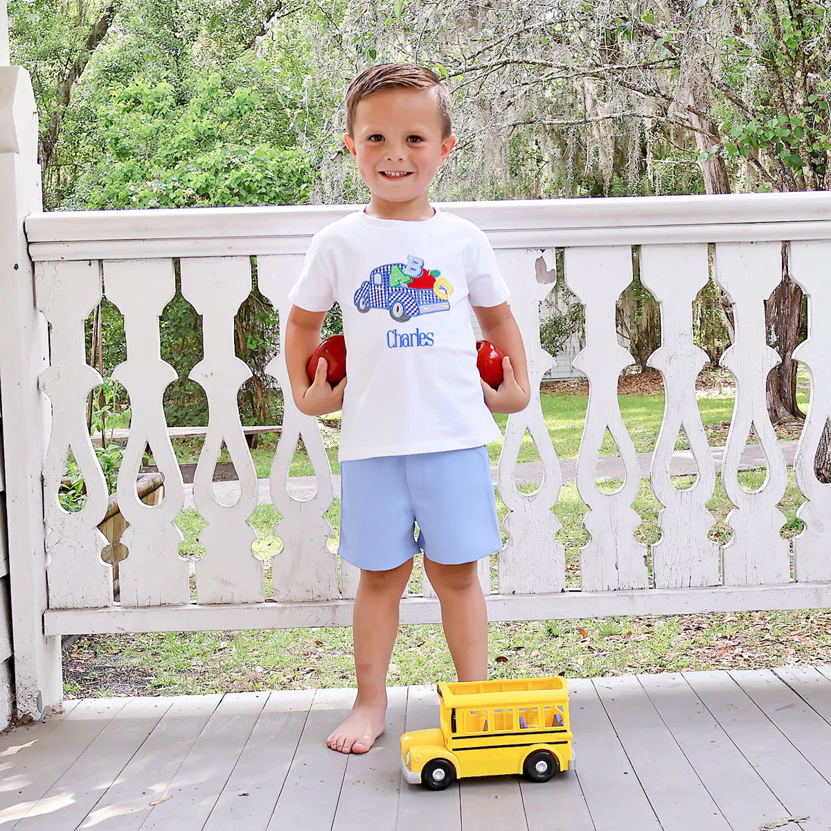 ABC Truck White Short Sleeve Shirt - Image 3