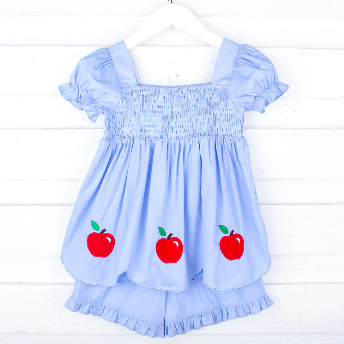 Adorable Apple Light Blue Hannah Short Set - Image 2