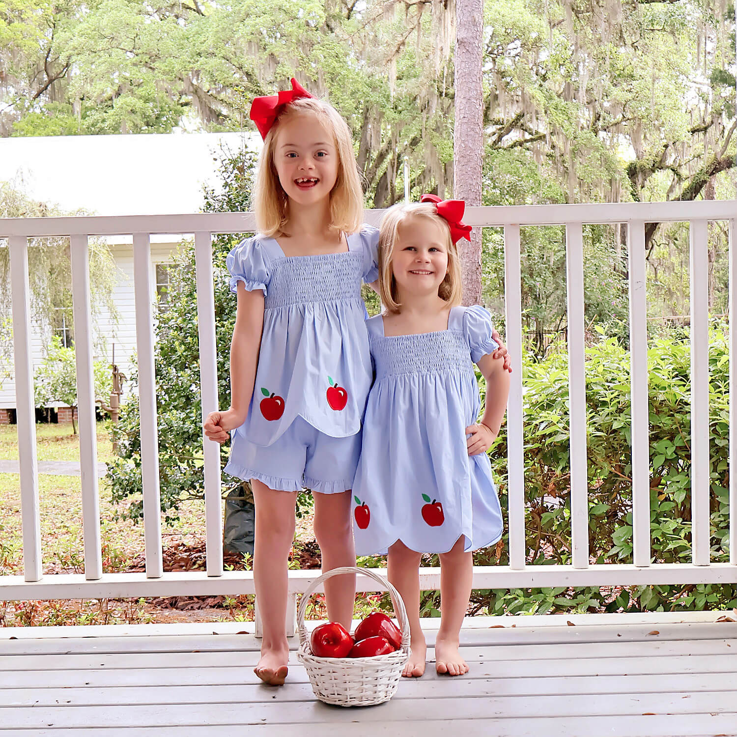 Adorable Apple Light Blue Hannah Short Set - Image 6