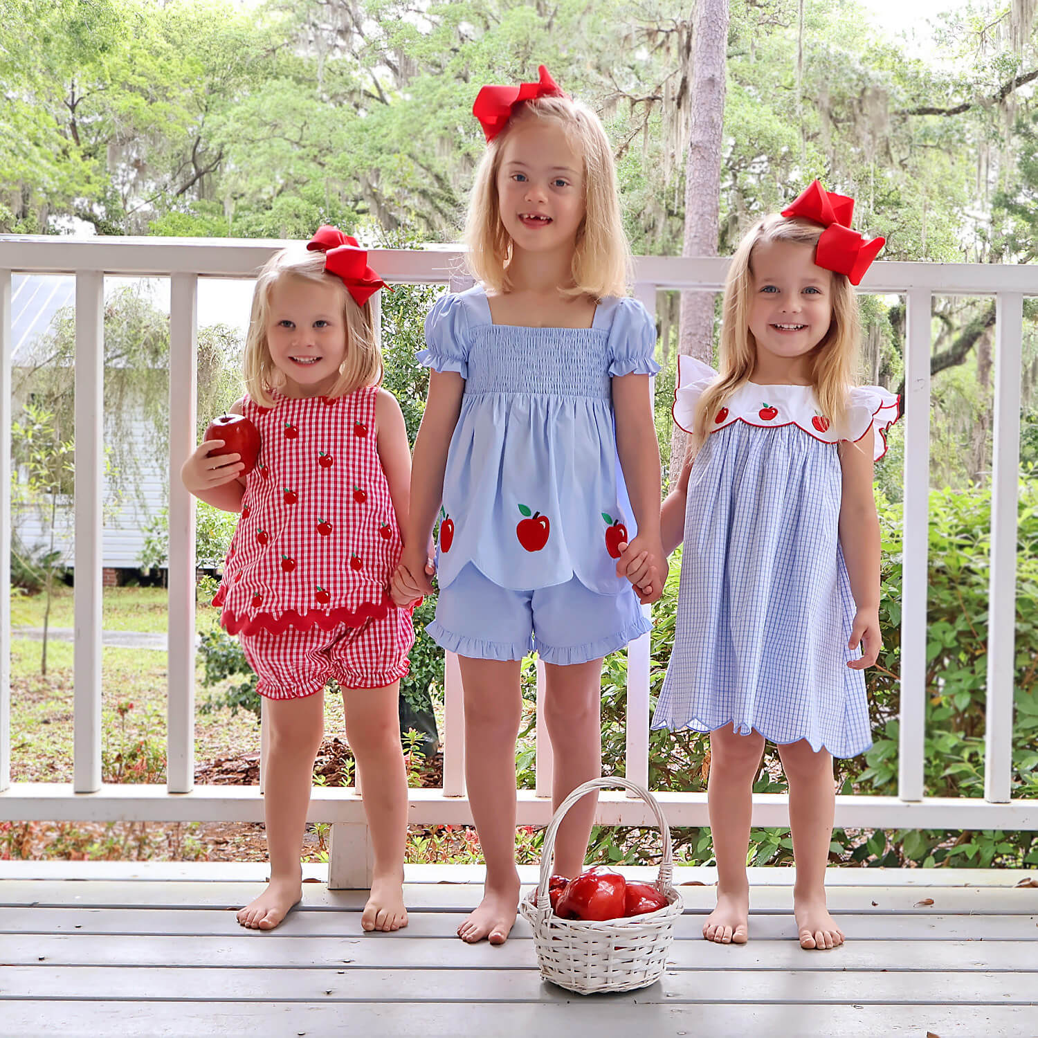 Adorable Apple Light Blue Hannah Short Set - Image 7