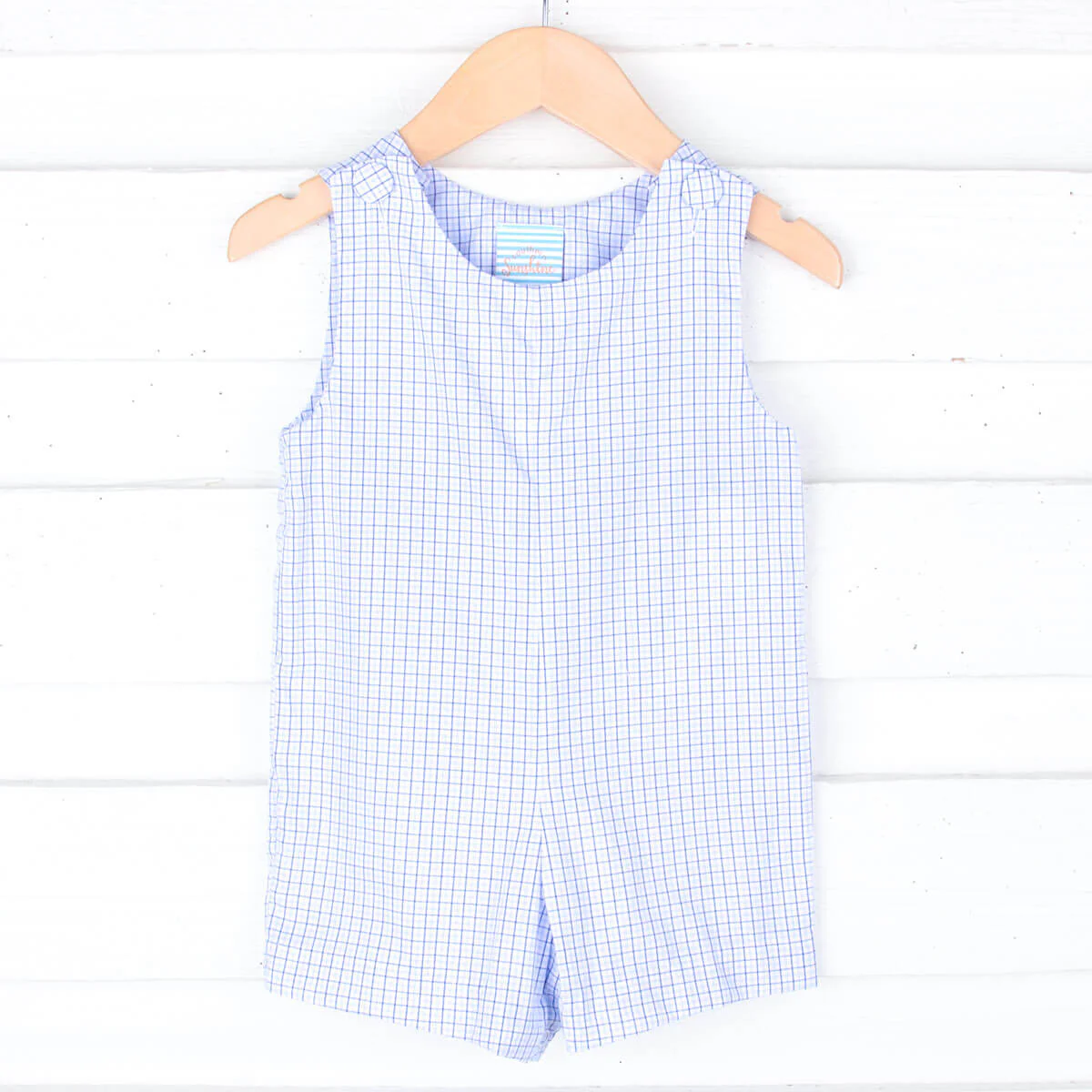 Light Blue Plaid Jon Jon - Image 3