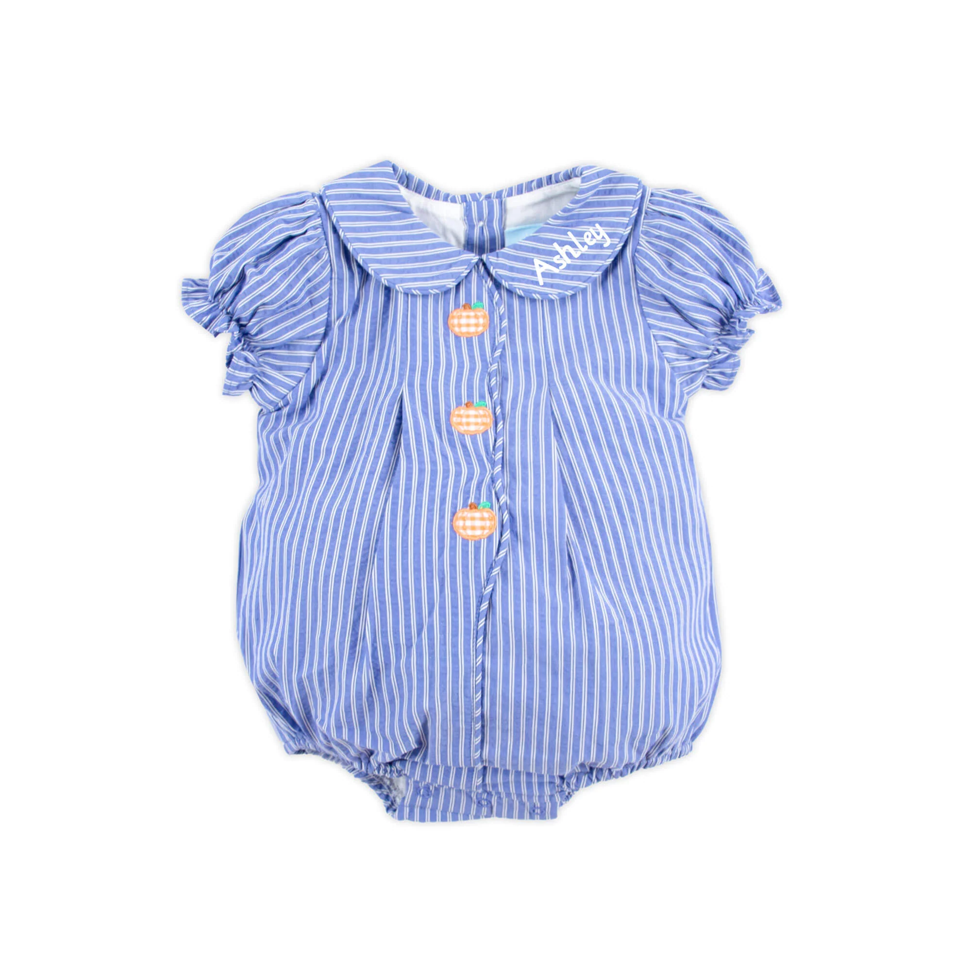 Adorable Pumpkin Blue Stripe Jane Bubble - Image 2