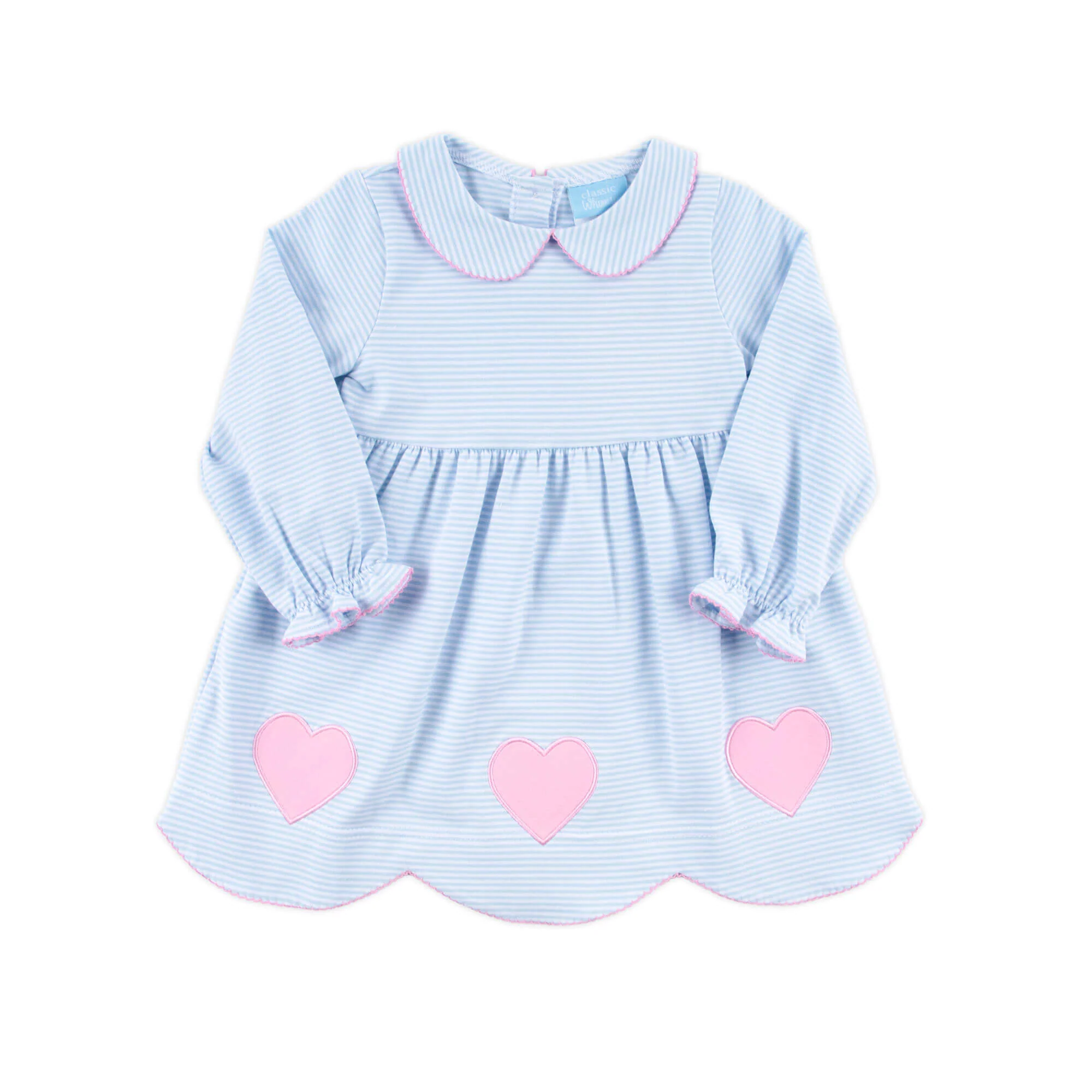 Adoring Hearts Light Blue Stripe Ruby Dress - Image 4