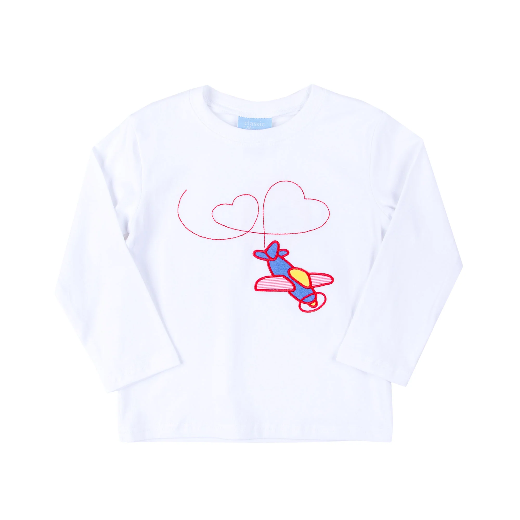 Airplane Heart White Long Sleeve Shirt - Image 2