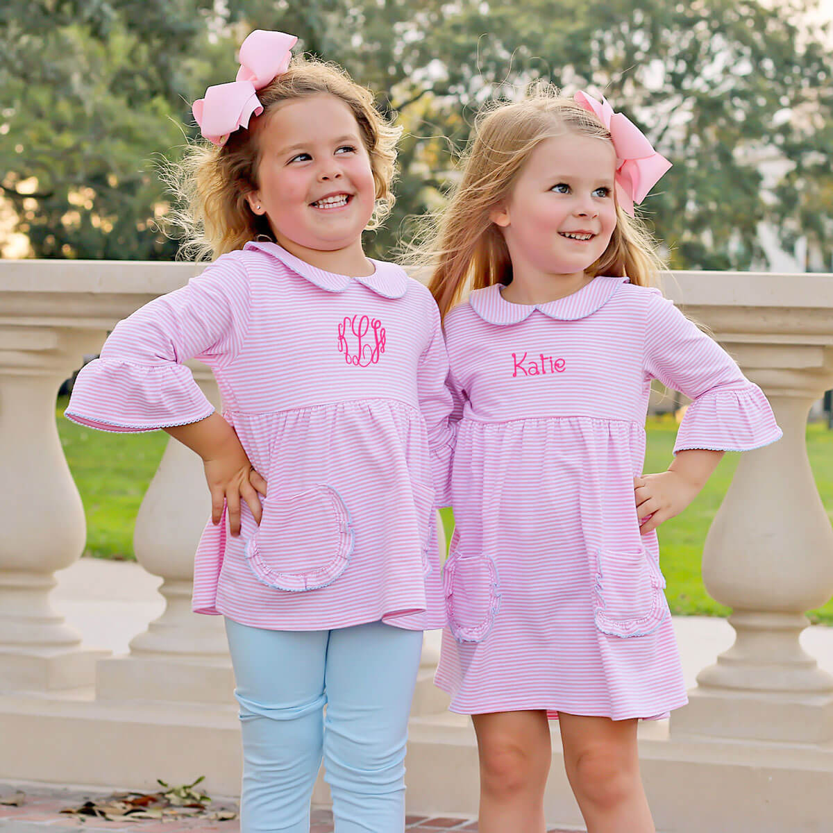 Caroline Pink Stripe Ruffle Pocket Dress - Image 5