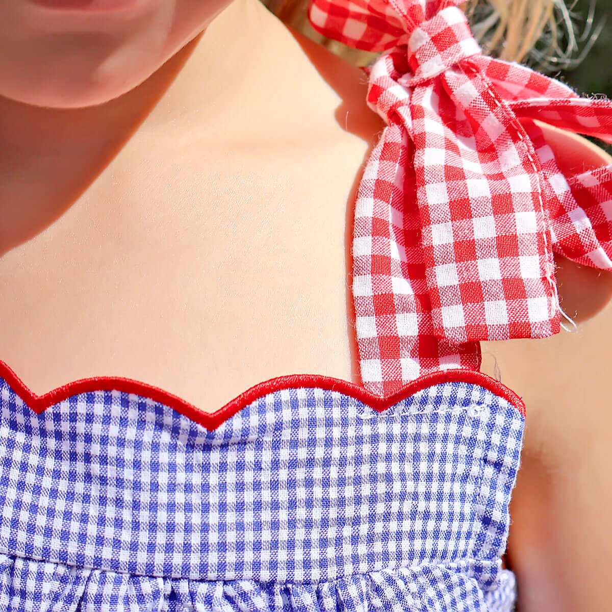 American Flag Blue Gingham Aurora Dress - Image 2