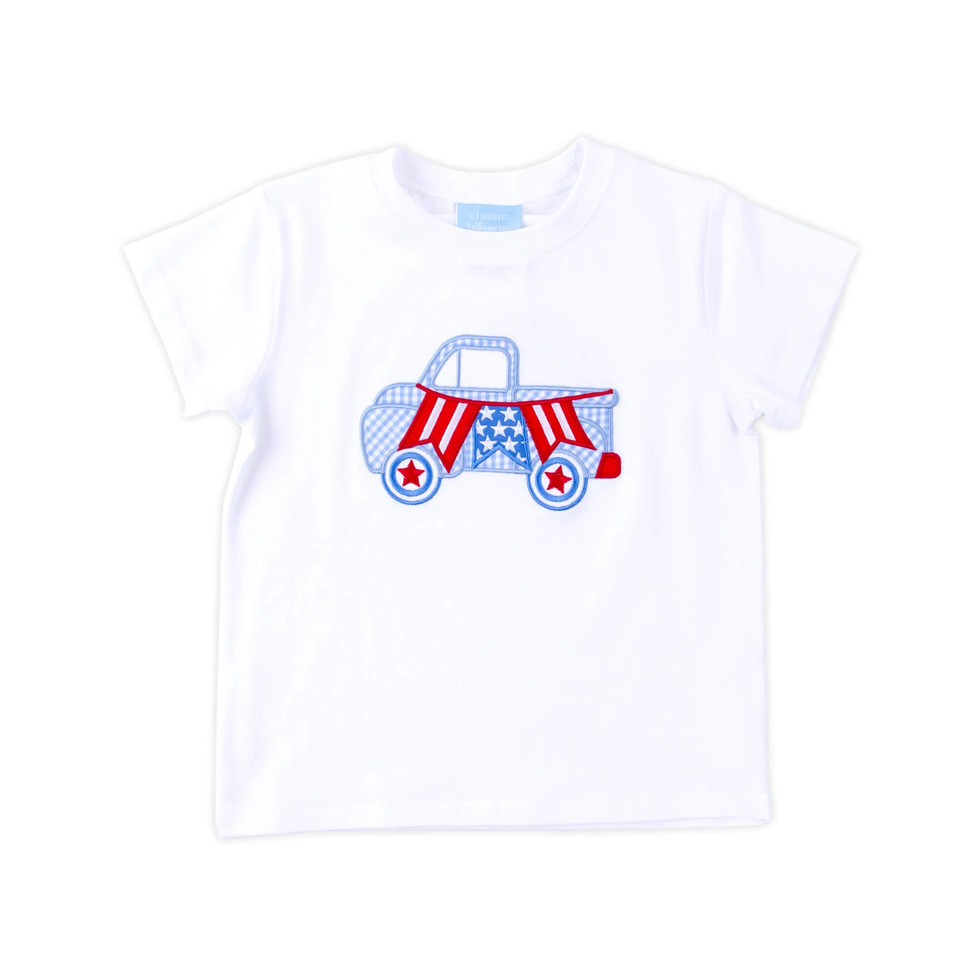 American Flag Truck White Short Sleeve Shirt - Image 3