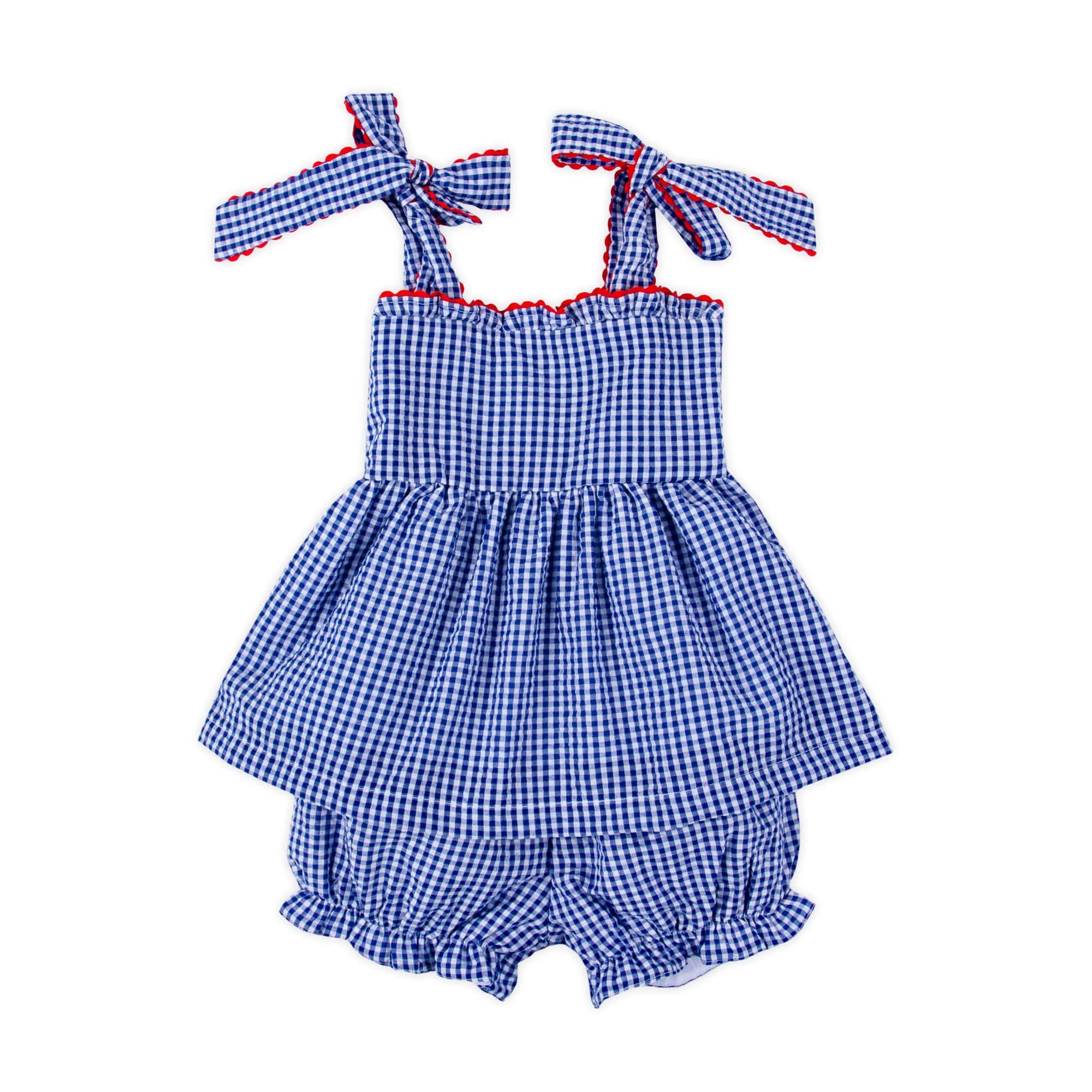 American Spirit Blue Gingham Aurora Bloomer Set - Image 2