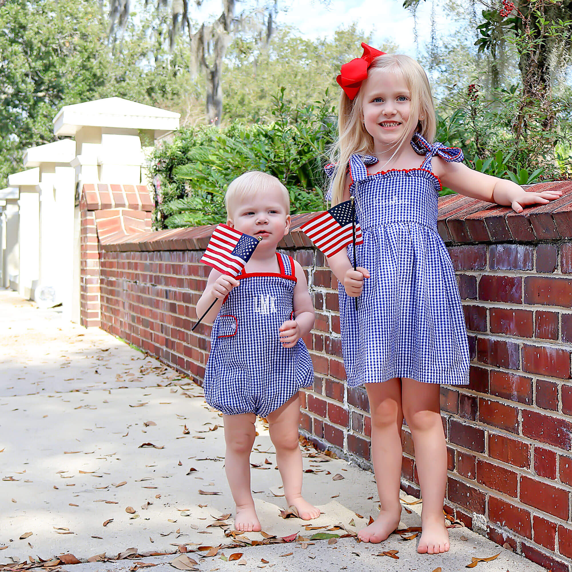 American Spirit Blue Gingham Aurora Dress - Image 3