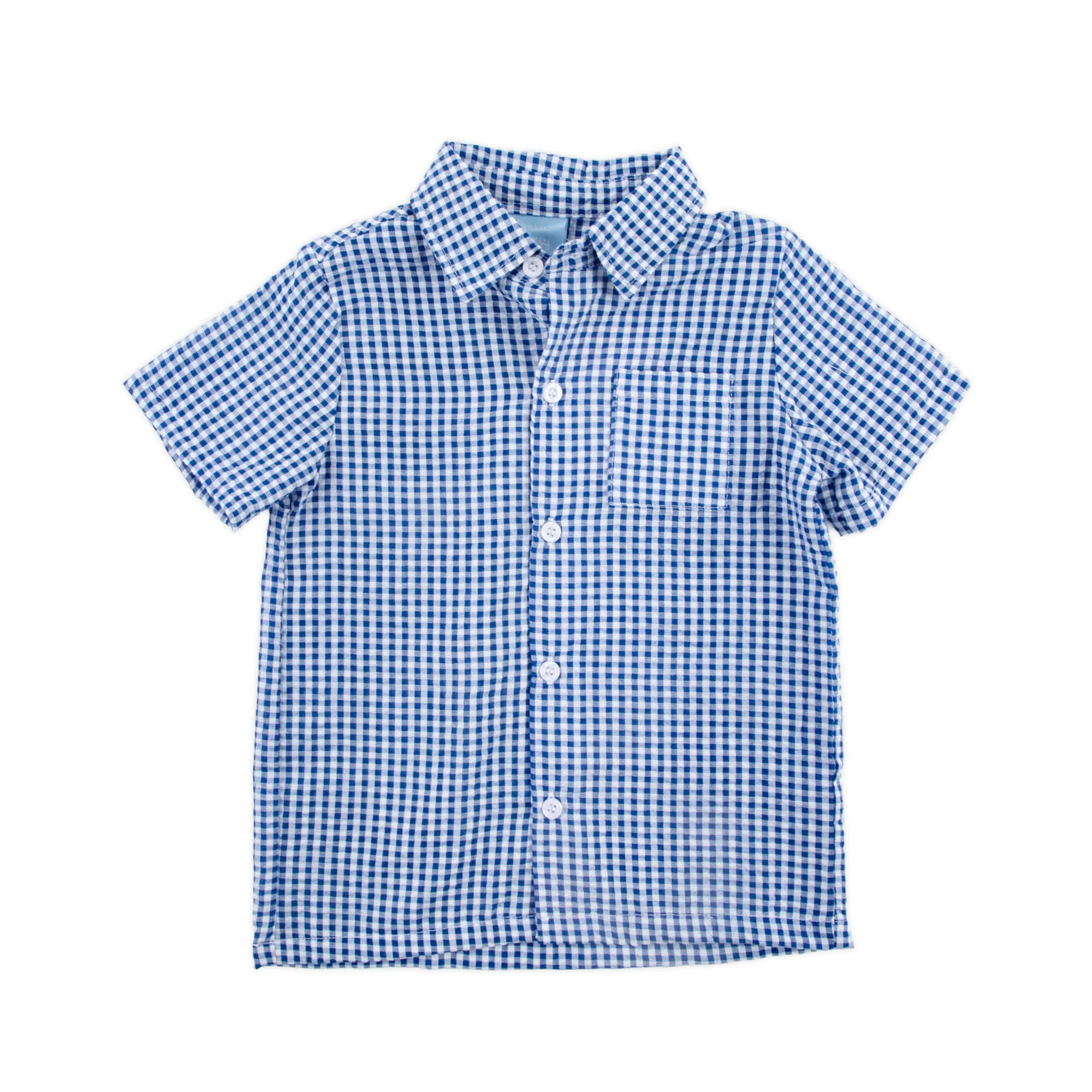American Spirit Blue Gingham Short Sleeve Button Down - Image 2