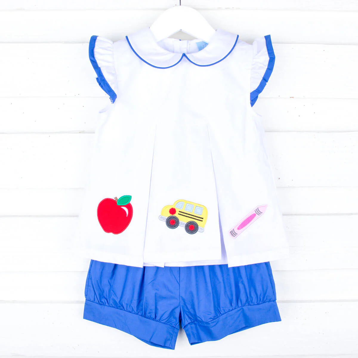 School Time White Claire Short Set - Image 4