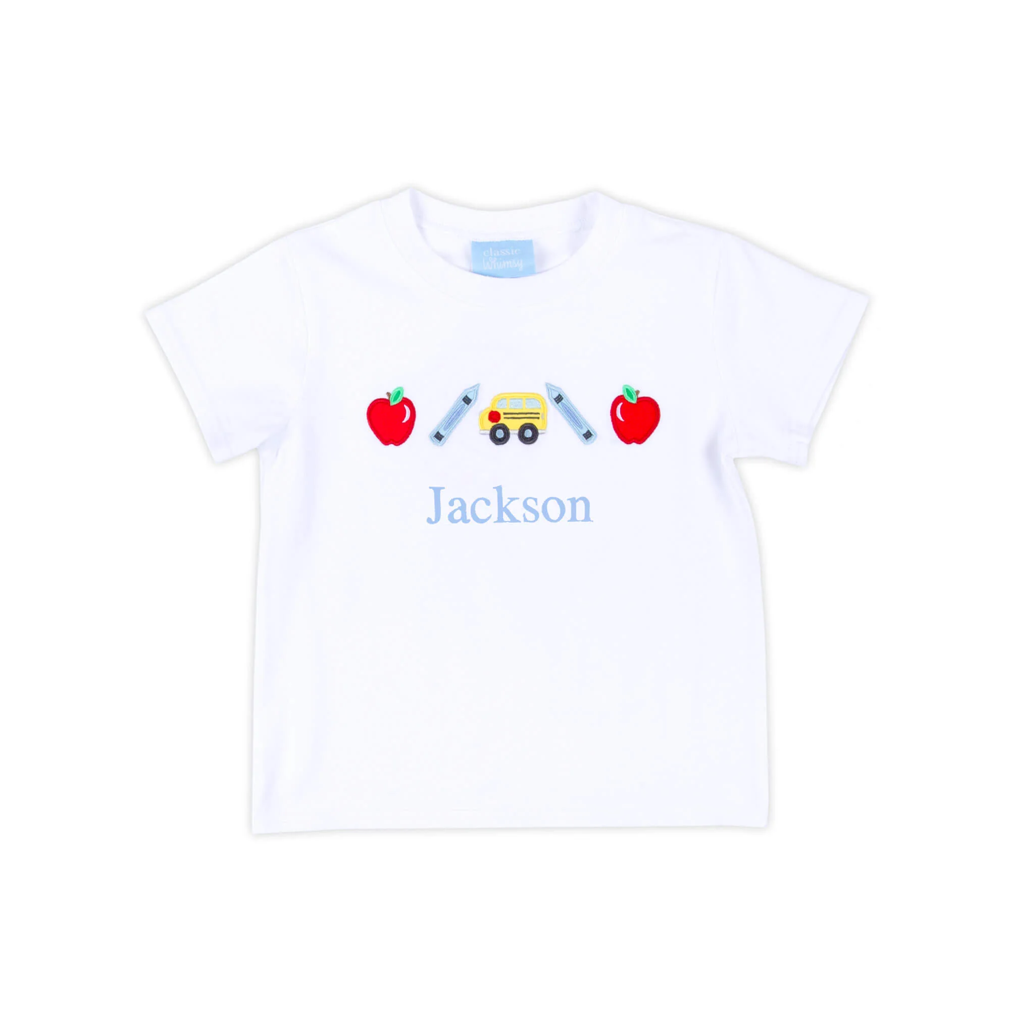 Apple & Bus White Short Sleeve Shirt - Image 2