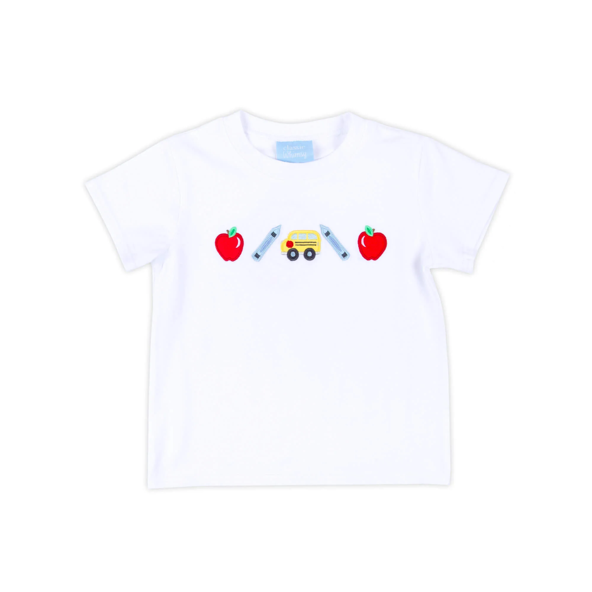 Apple & Bus White Short Sleeve Shirt - Image 4