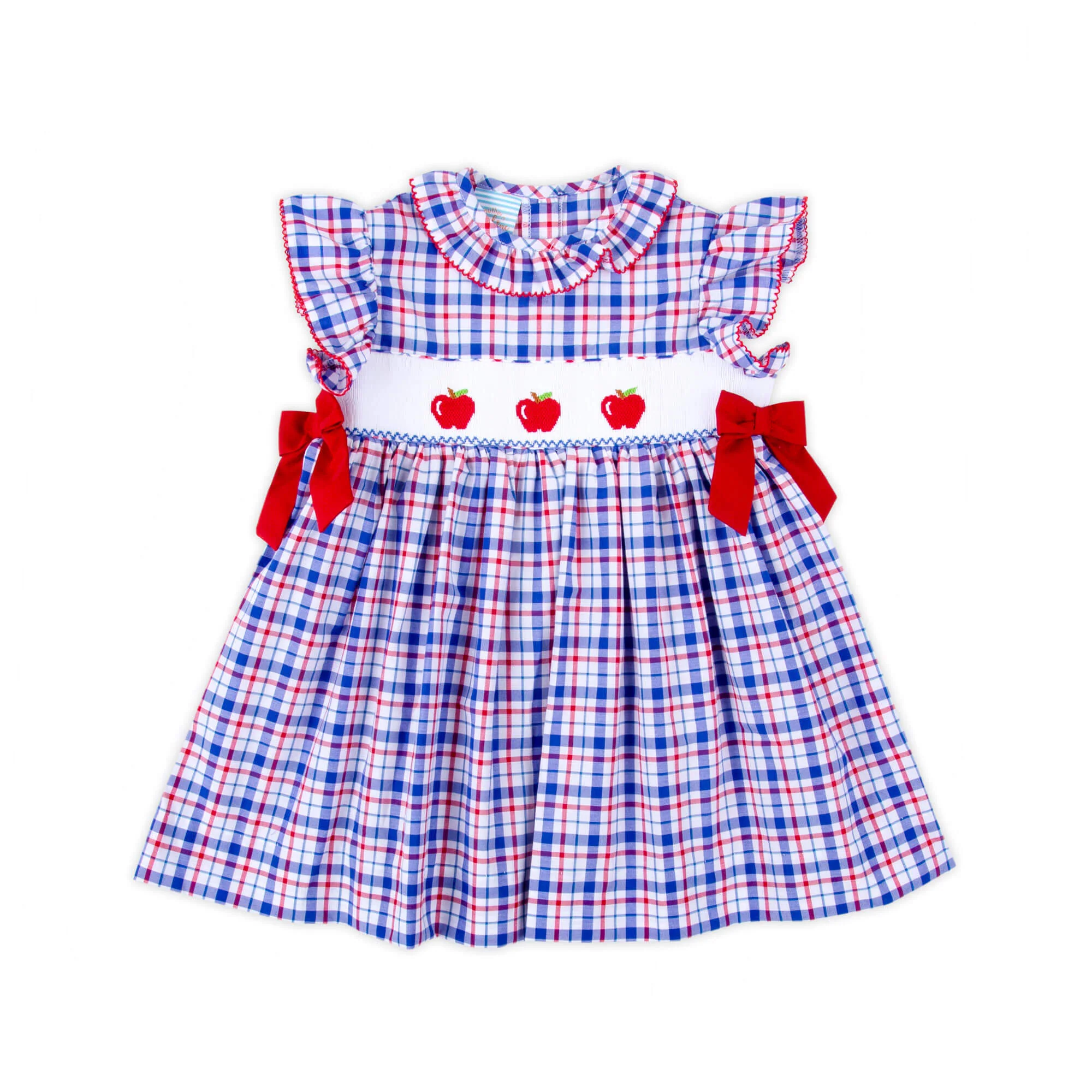 Apple Smocked Plaid Beverly Dress - Image 2