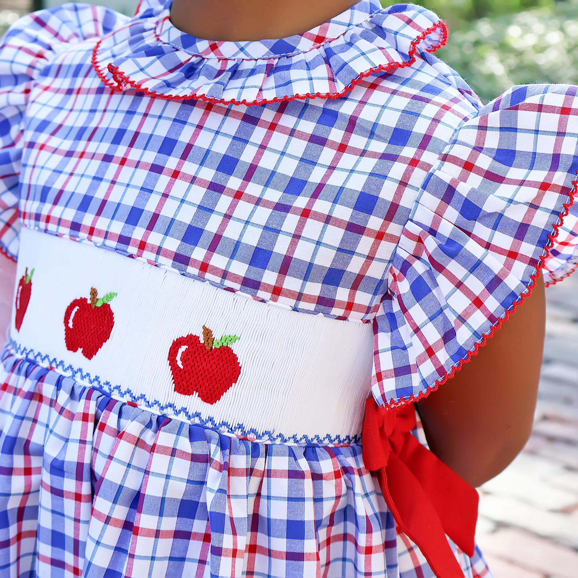 Apple Smocked Plaid Beverly Dress - Image 3