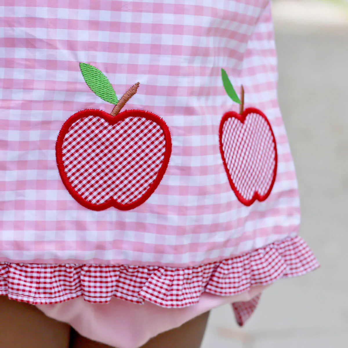 Apple Light Pink Gingham Popover Set - Image 3