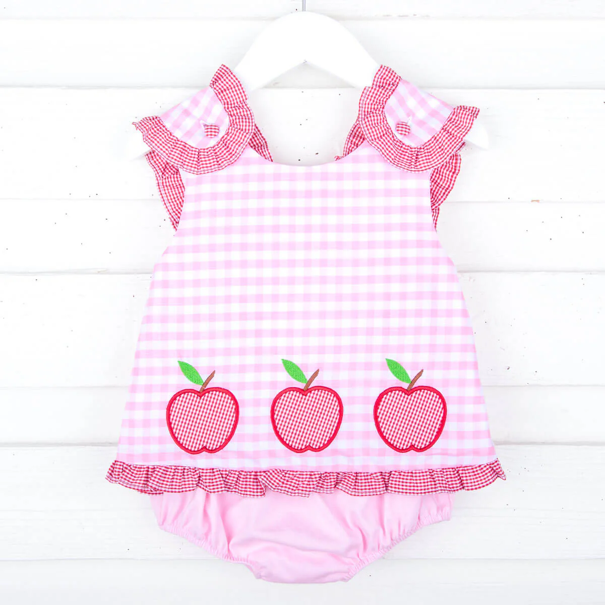 Apple Light Pink Gingham Popover Set - Image 6