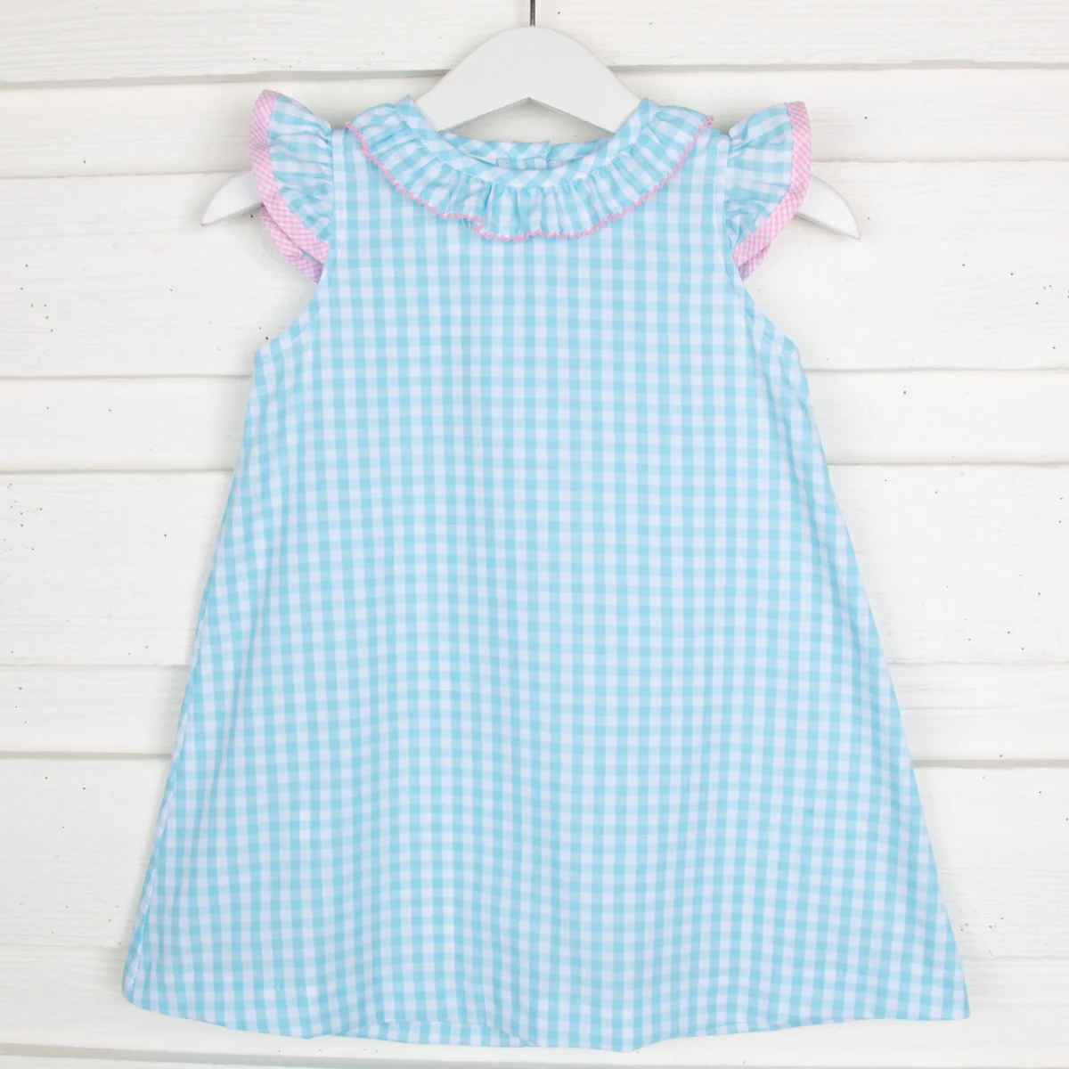 Aqua Ruffle Collared Dress - Image 2