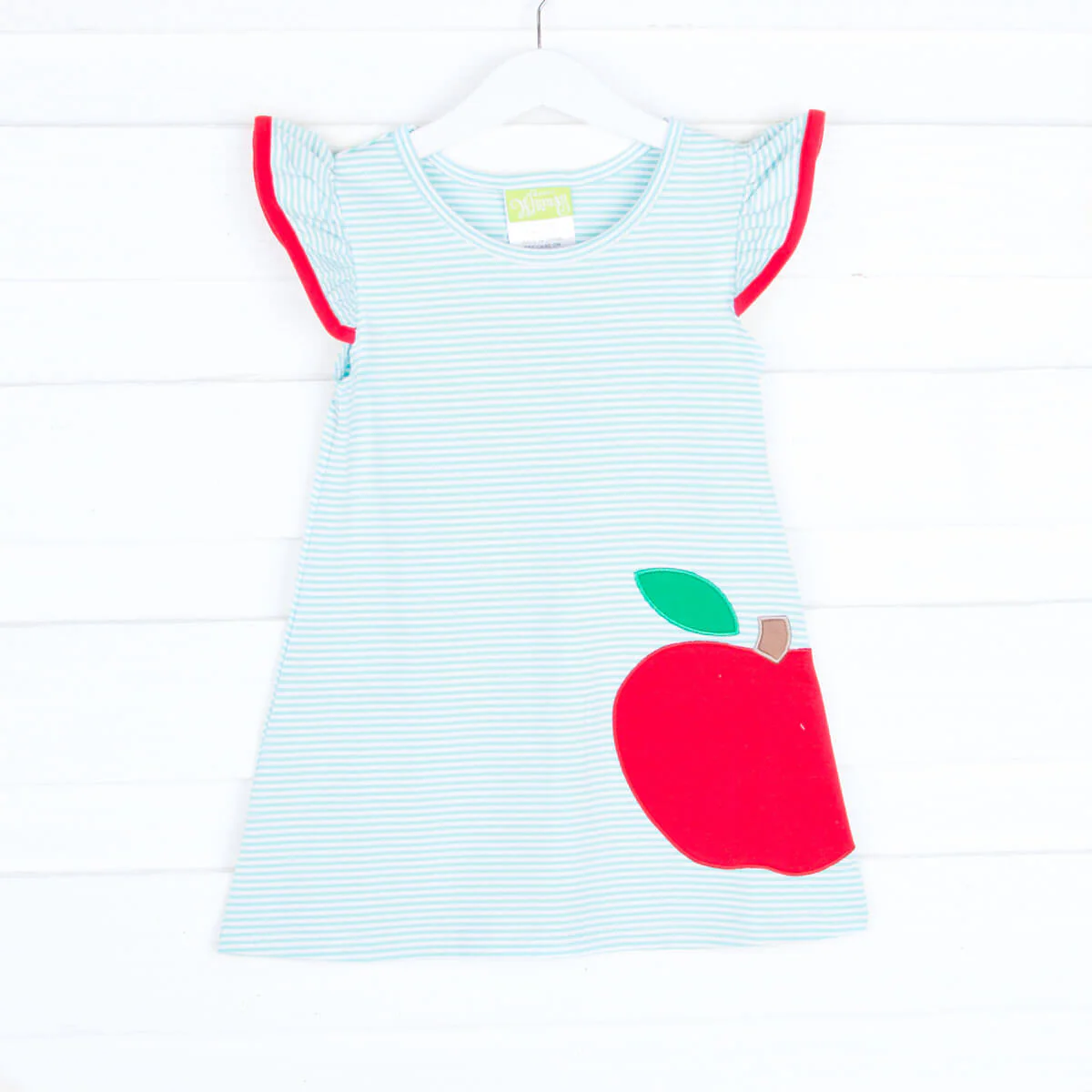 Aqua Stripe Apple Milly Dress - Image 2