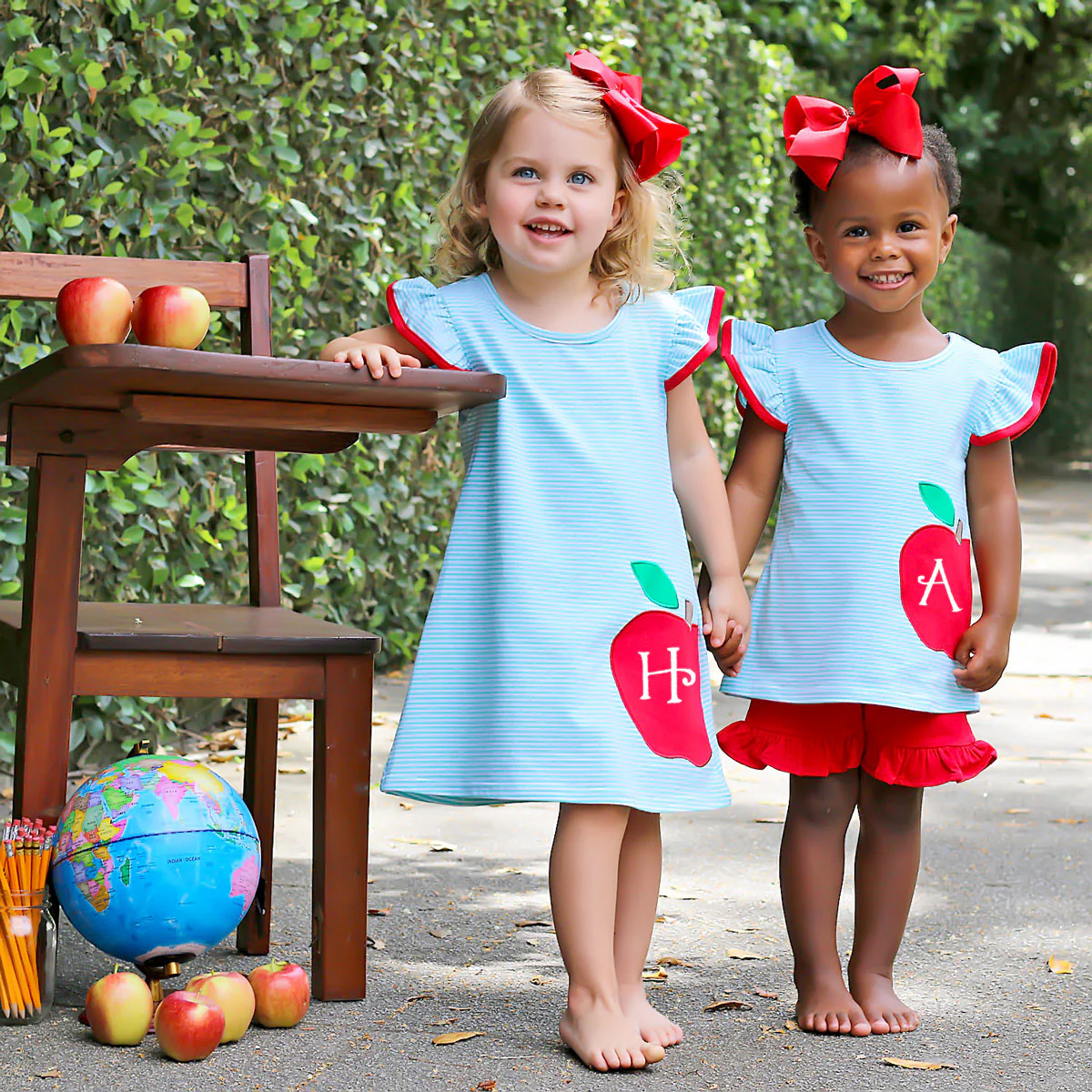 Aqua Stripe Apple Milly Dress - Image 4