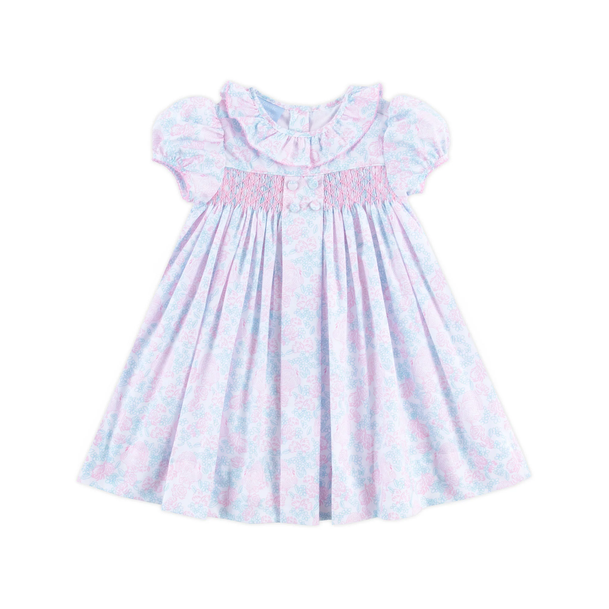Autumn Turkey Pink Smocked Beth Dress