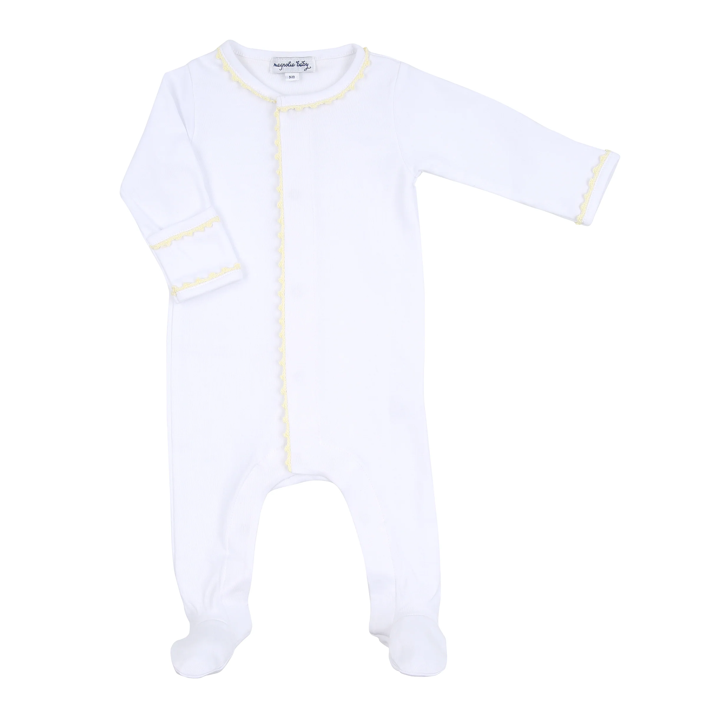 Baby Joy Footie with Crochet Trim - Image 4