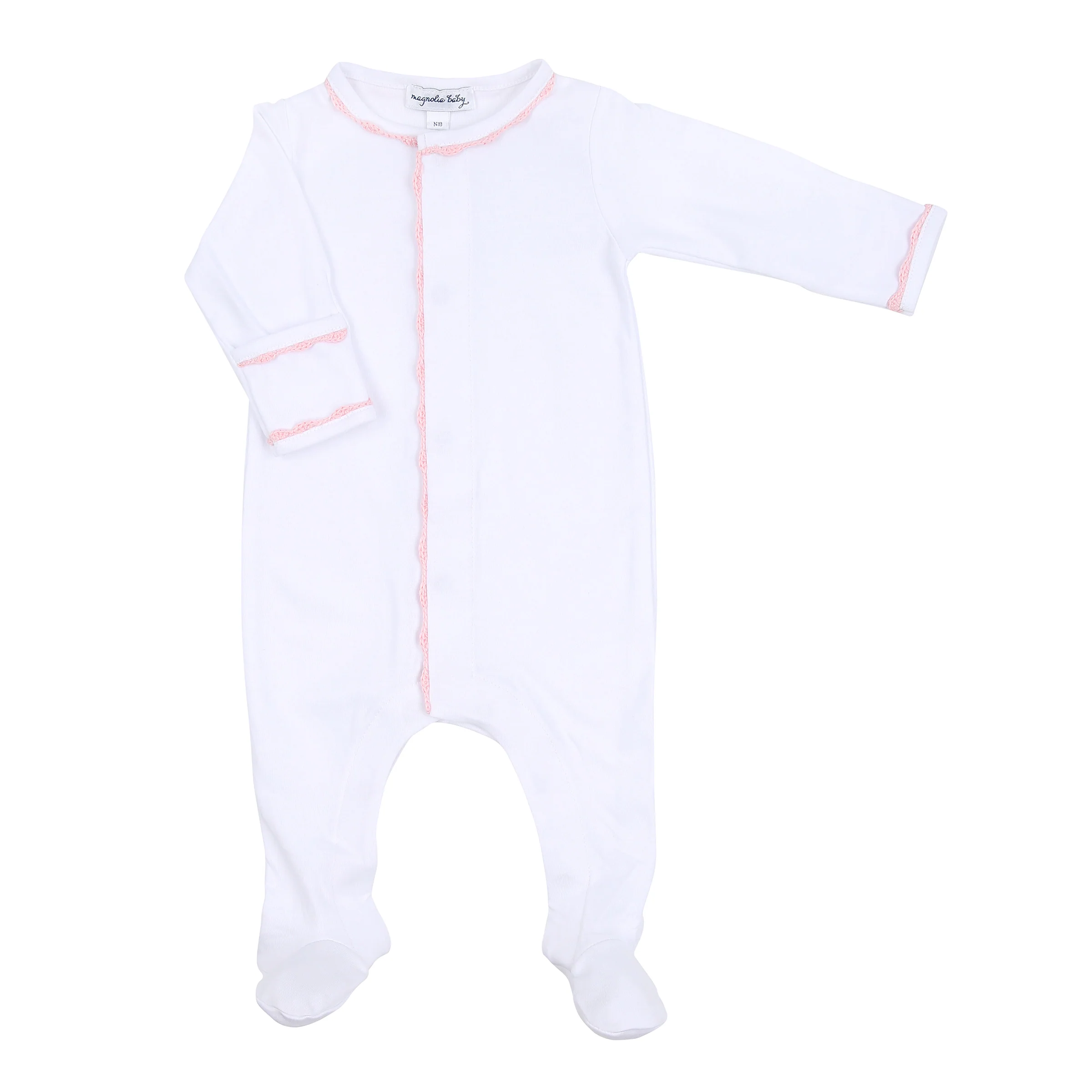 Baby Joy Footie with Crochet Trim - Image 5