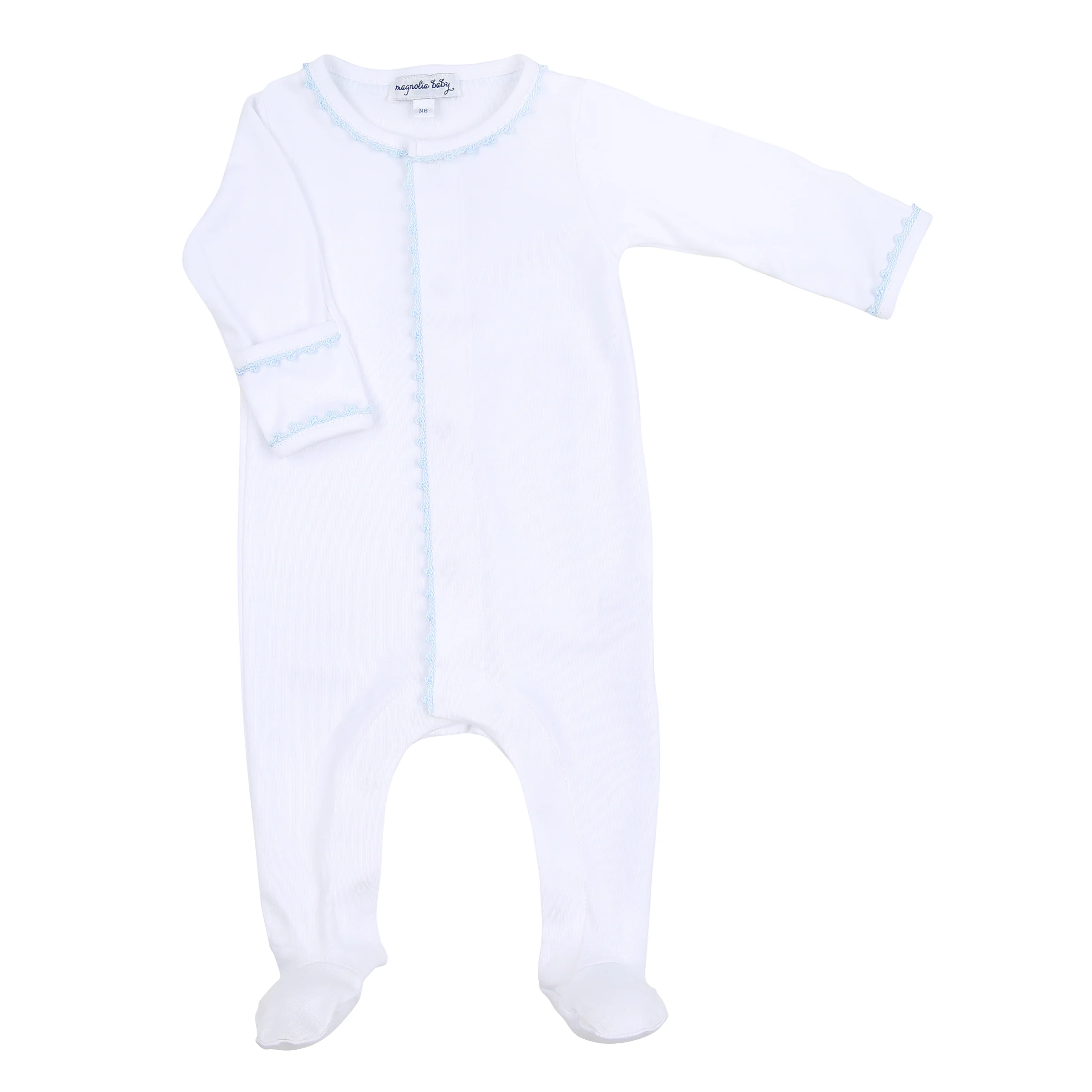 Baby Joy Footie with Crochet Trim - Image 6