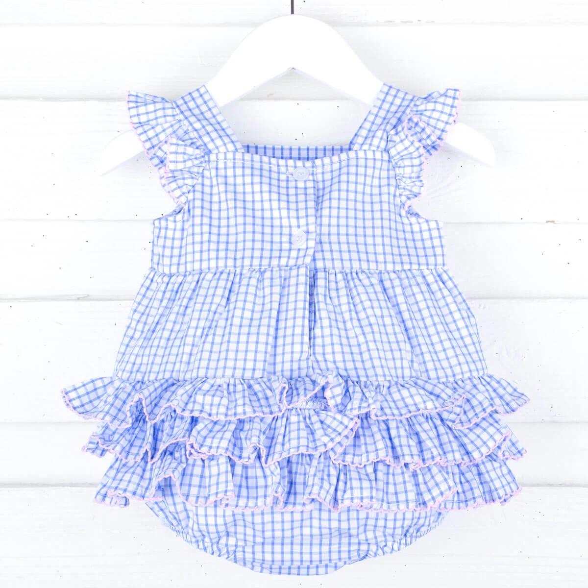 Back To School Blue Windowpane Amy Bubble - Image 2