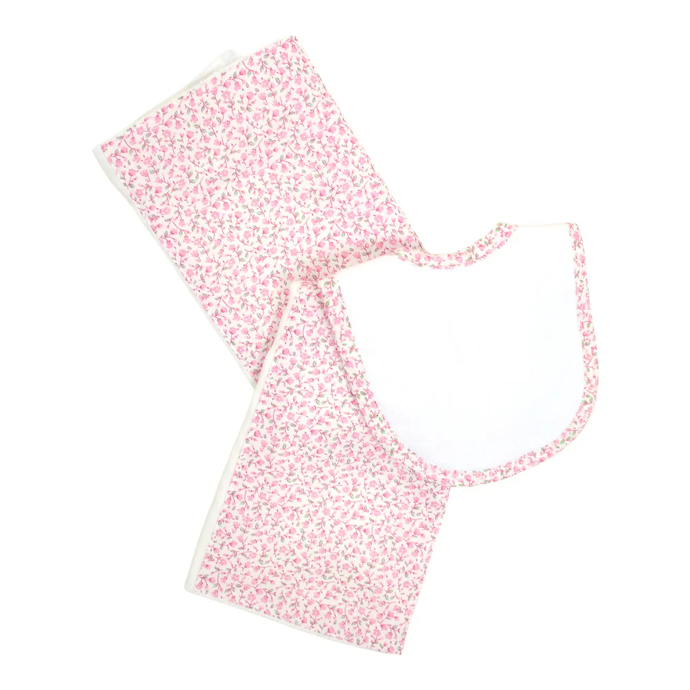 Ballet Pink Drooler Bib & Burp Set - Image 3