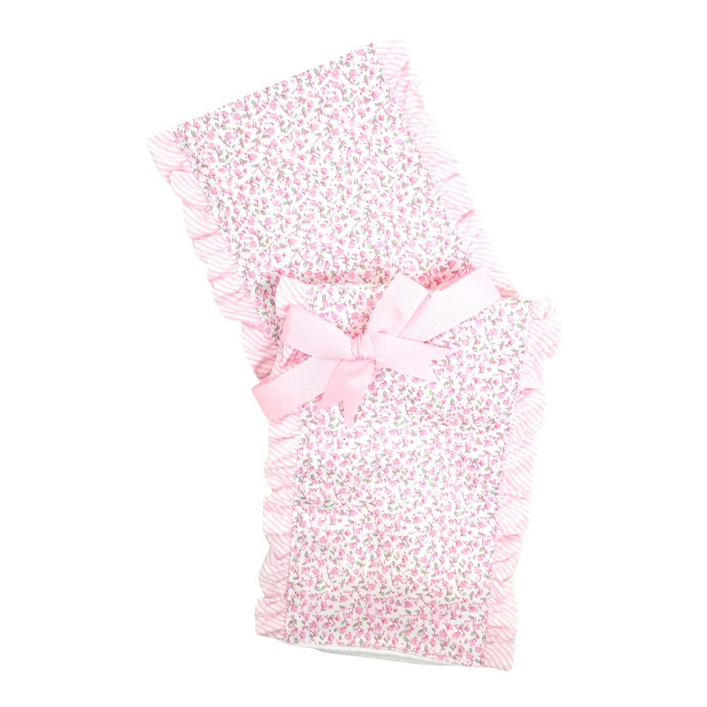 Ballet Pink Fancy Fabric Burp Cloth - Image 3