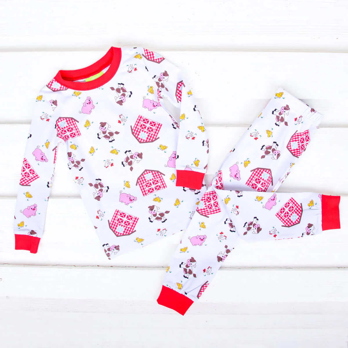 Barn Print Knit Pajamas - Image 4