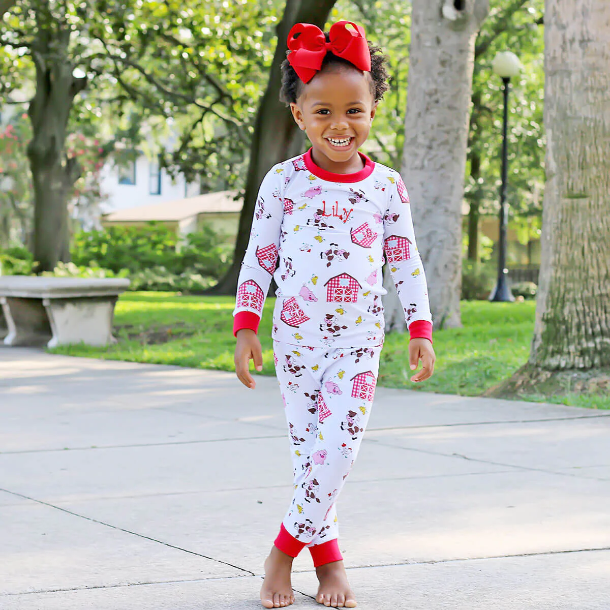 Barn Print Knit Pajamas - Image 5
