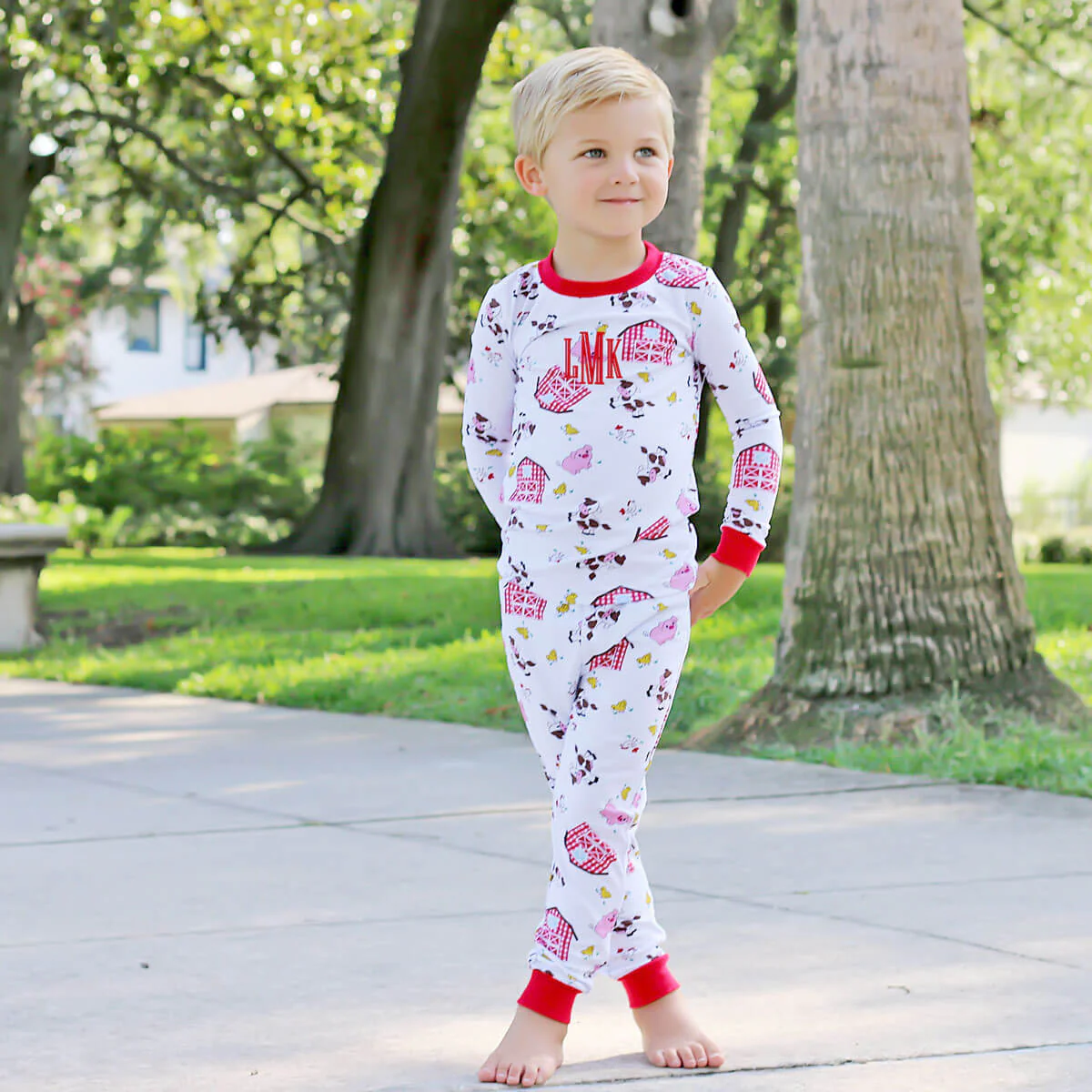 Barn Print Knit Pajamas - Image 6