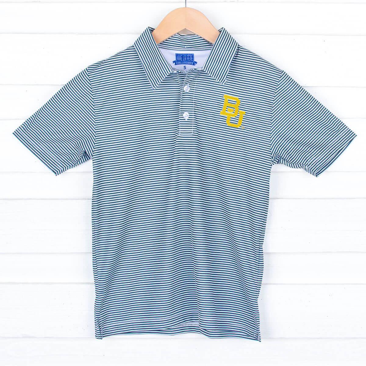 Baylor Embroidered Hunter Green Performance Polo - Image 2