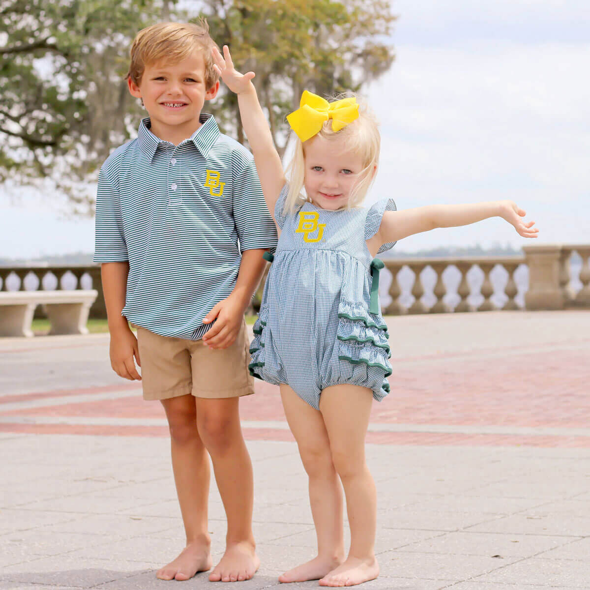 Baylor Embroidered Hunter Green Performance Polo - Image 3