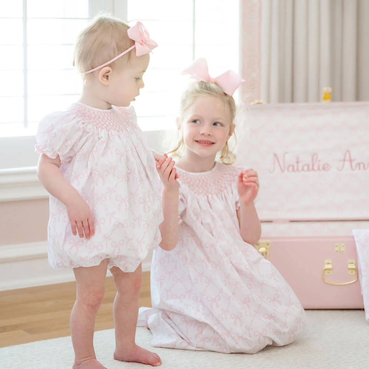 Bella's Bows Smocked Bishop Dress - Image 5