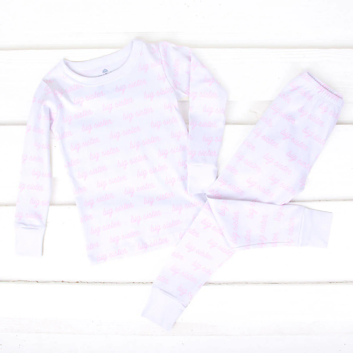 Big Sister Printed Long Sleeve Pajamas - Image 3