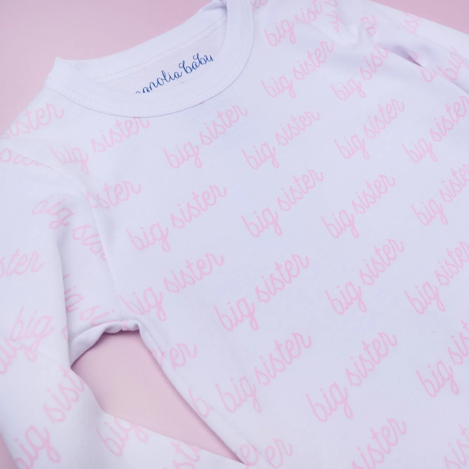 Big Sister Printed Long Sleeve Pajamas - Image 4
