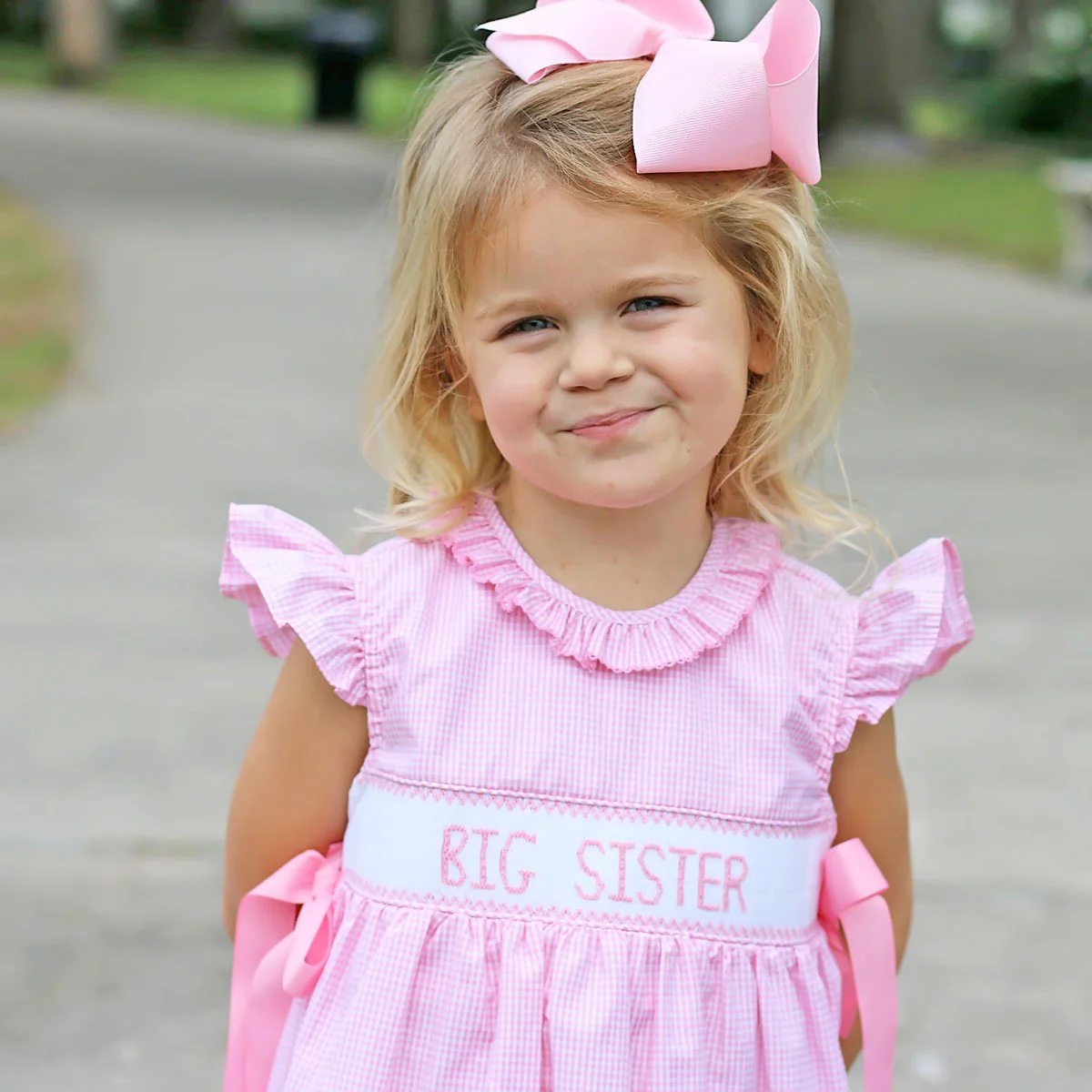 Big Sister Pink Ribbon Beverly Dress - Image 4