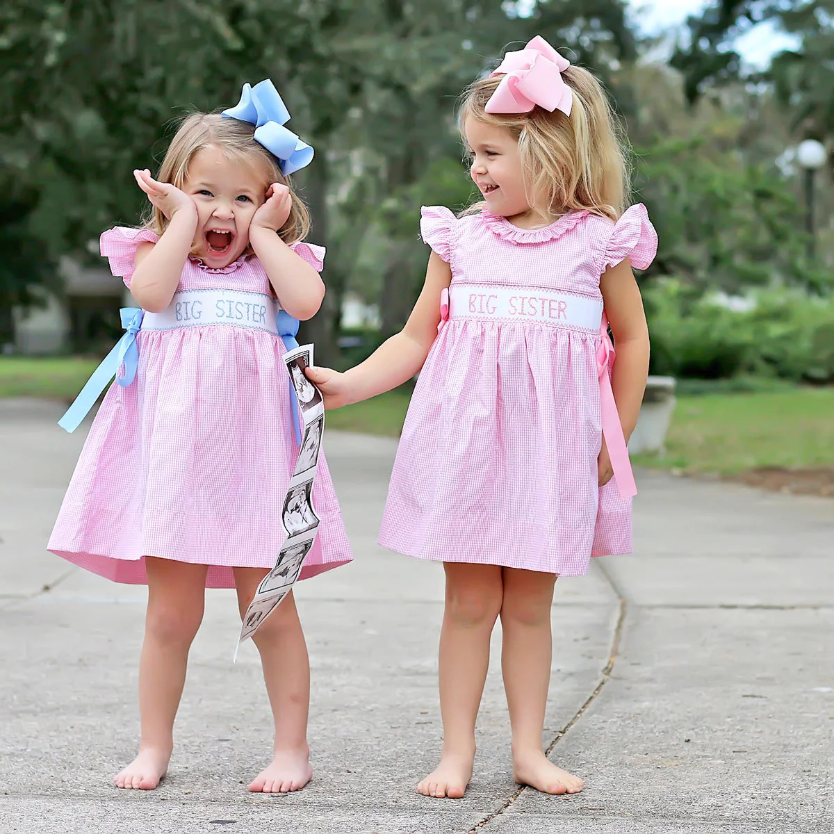 Big Sister Pink Ribbon Beverly Dress - Image 5