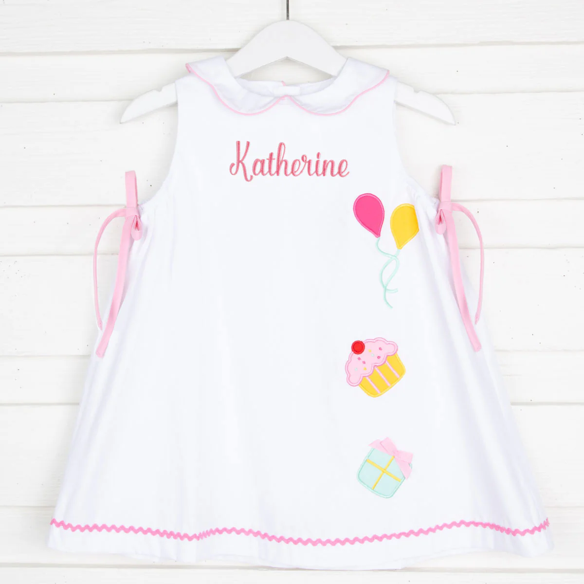 Birthday Applique White Dress - Image 3