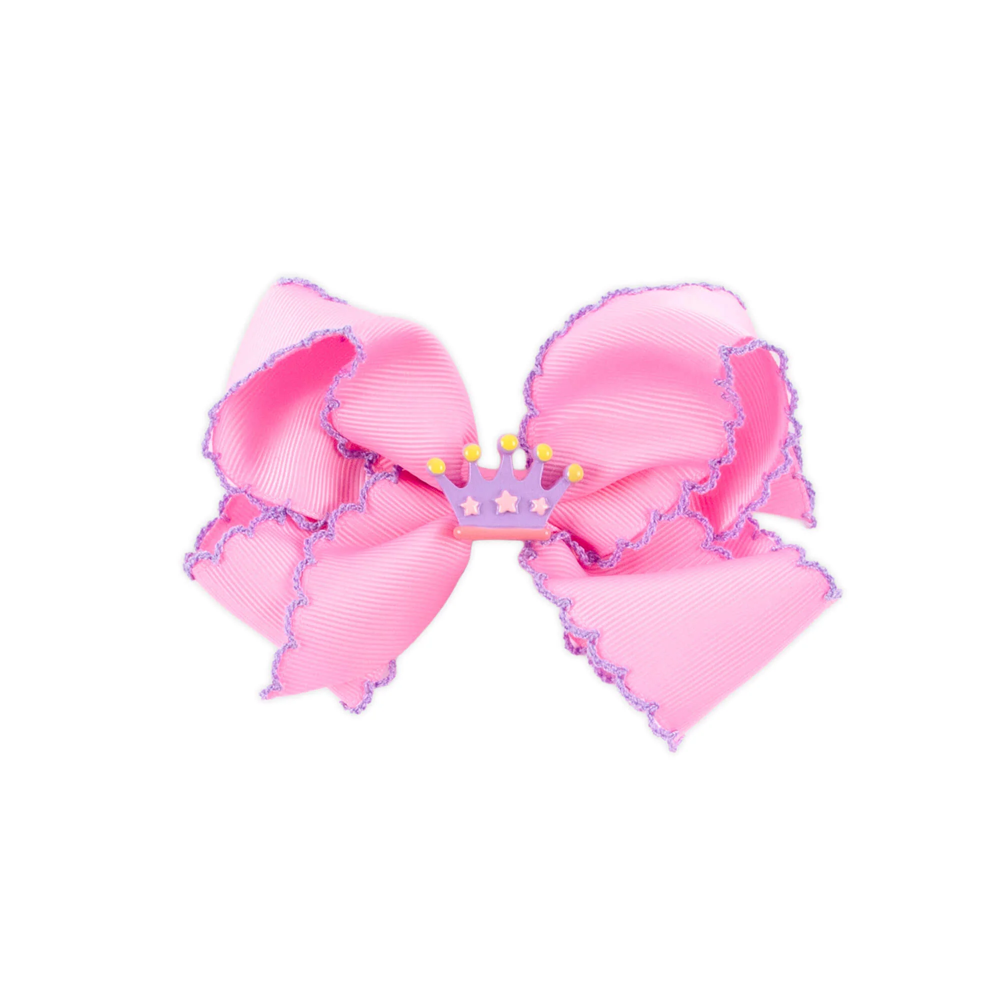 Crown Charm Moonstitch Hair Bow - Image 2
