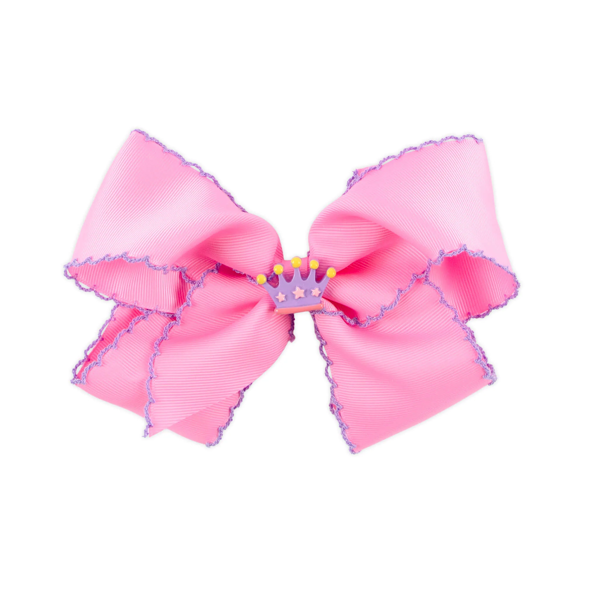 Crown Charm Moonstitch Hair Bow - Image 3