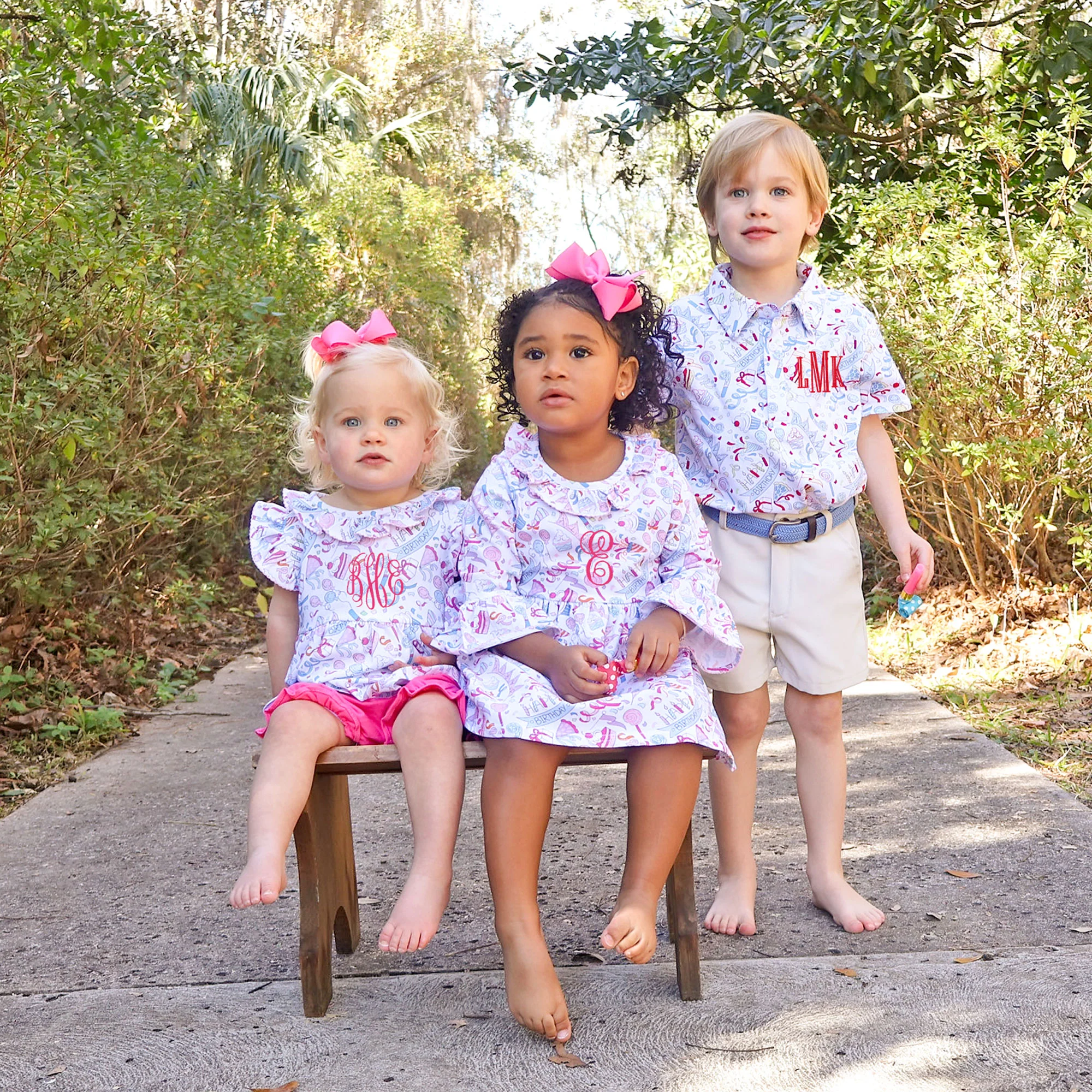 Birthday Girl Ruffle Collared Long Sleeve Dress - Image 3