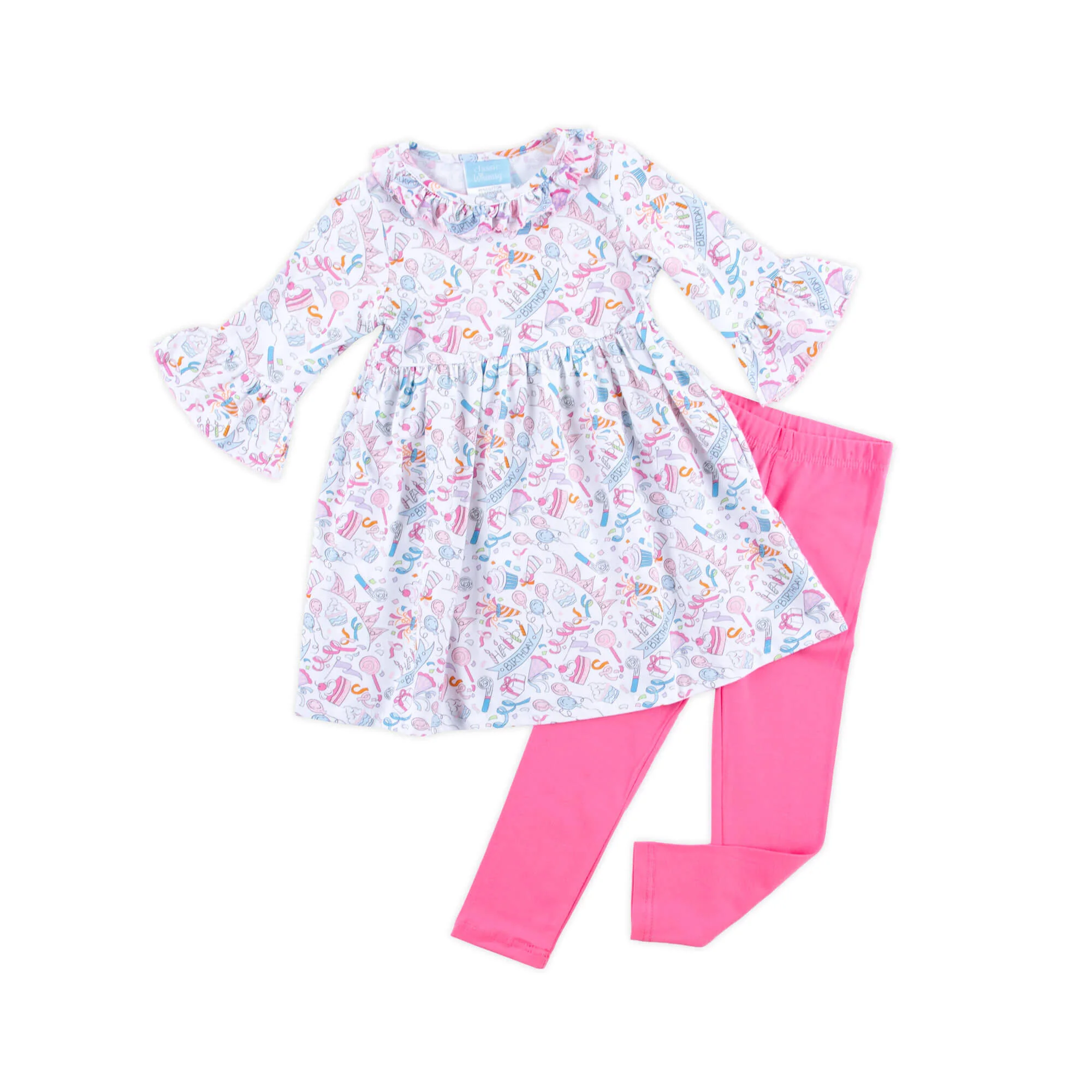 Birthday Girl Ruffle Collared Long Sleeve Legging Set - Image 2